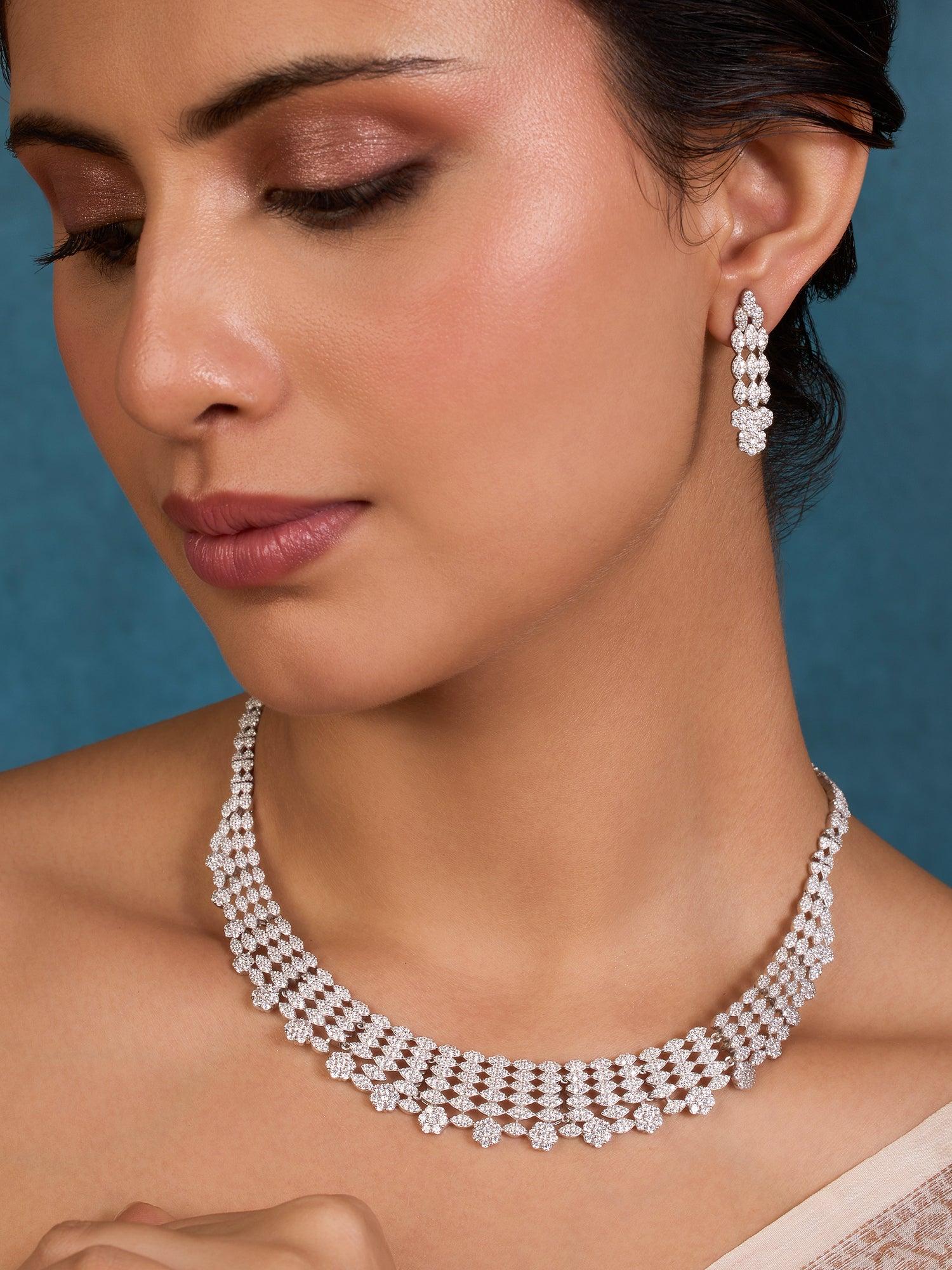 Sophisticated Shine CZ Necklace Set - Dyulokha