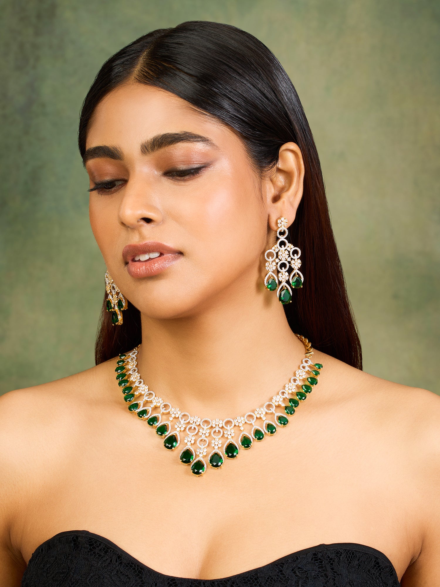 Emerald Elysium Necklace Set