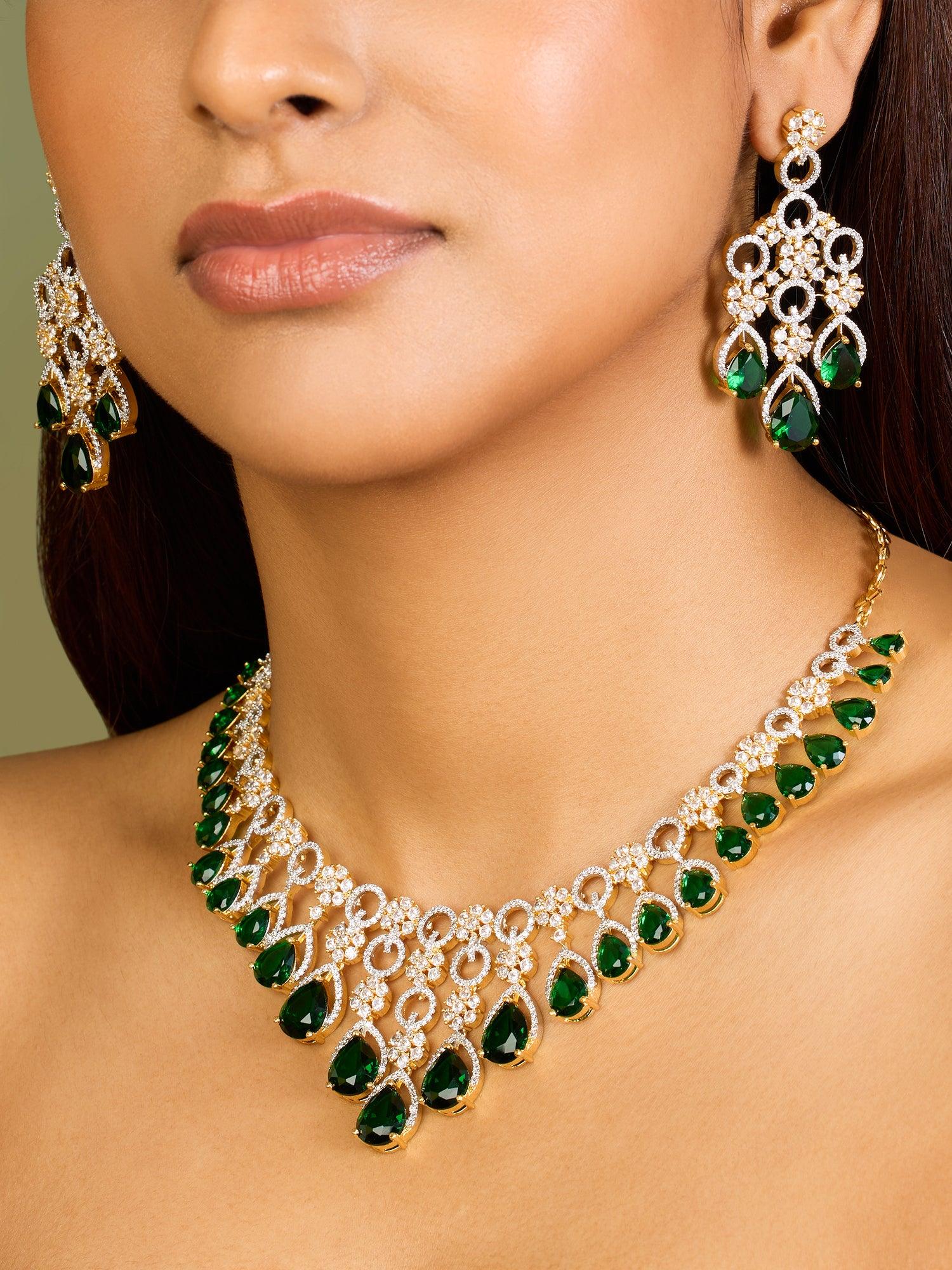 Emerald Elysium Necklace Set - Dyulokha