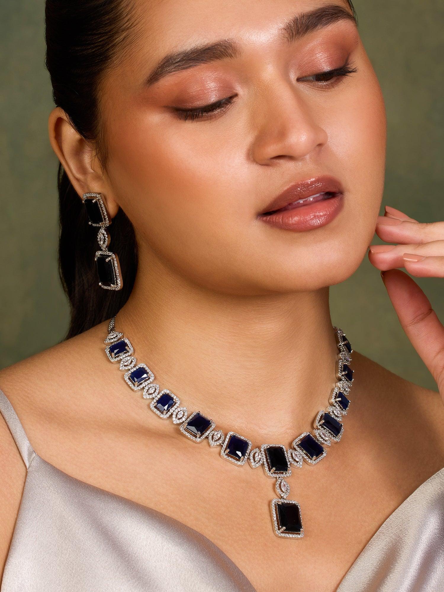 Midnight Elegance Black Onyx Necklace Set - Dyulokha