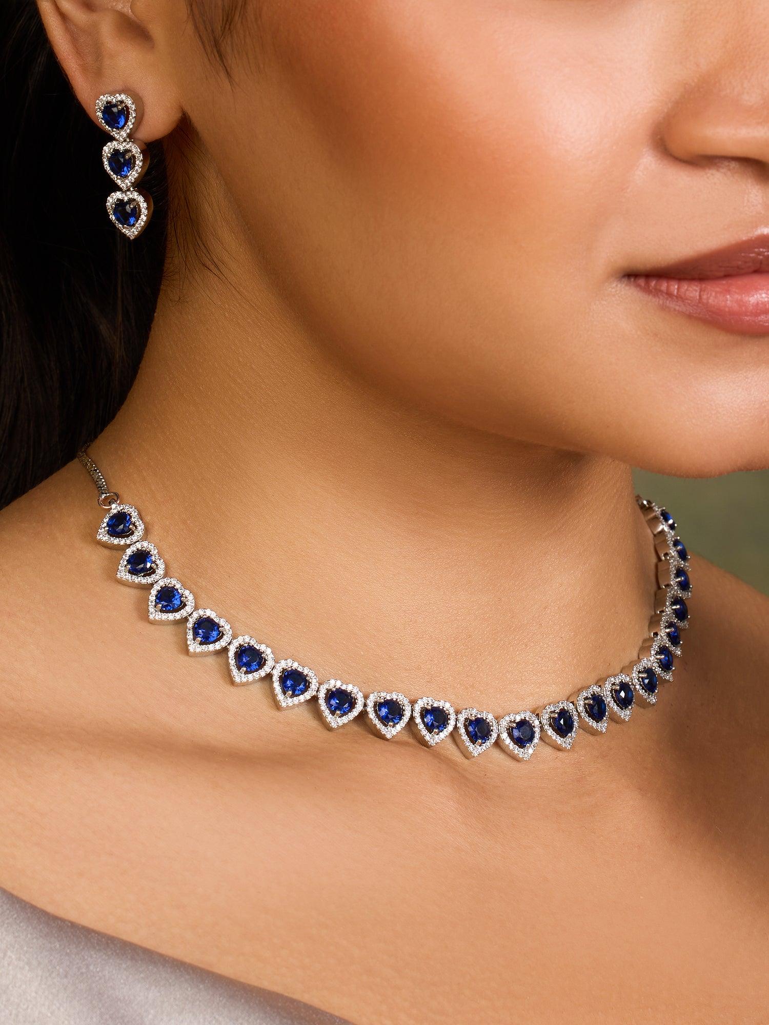 Brilliance Sapphire Necklace Set - Dyulokha