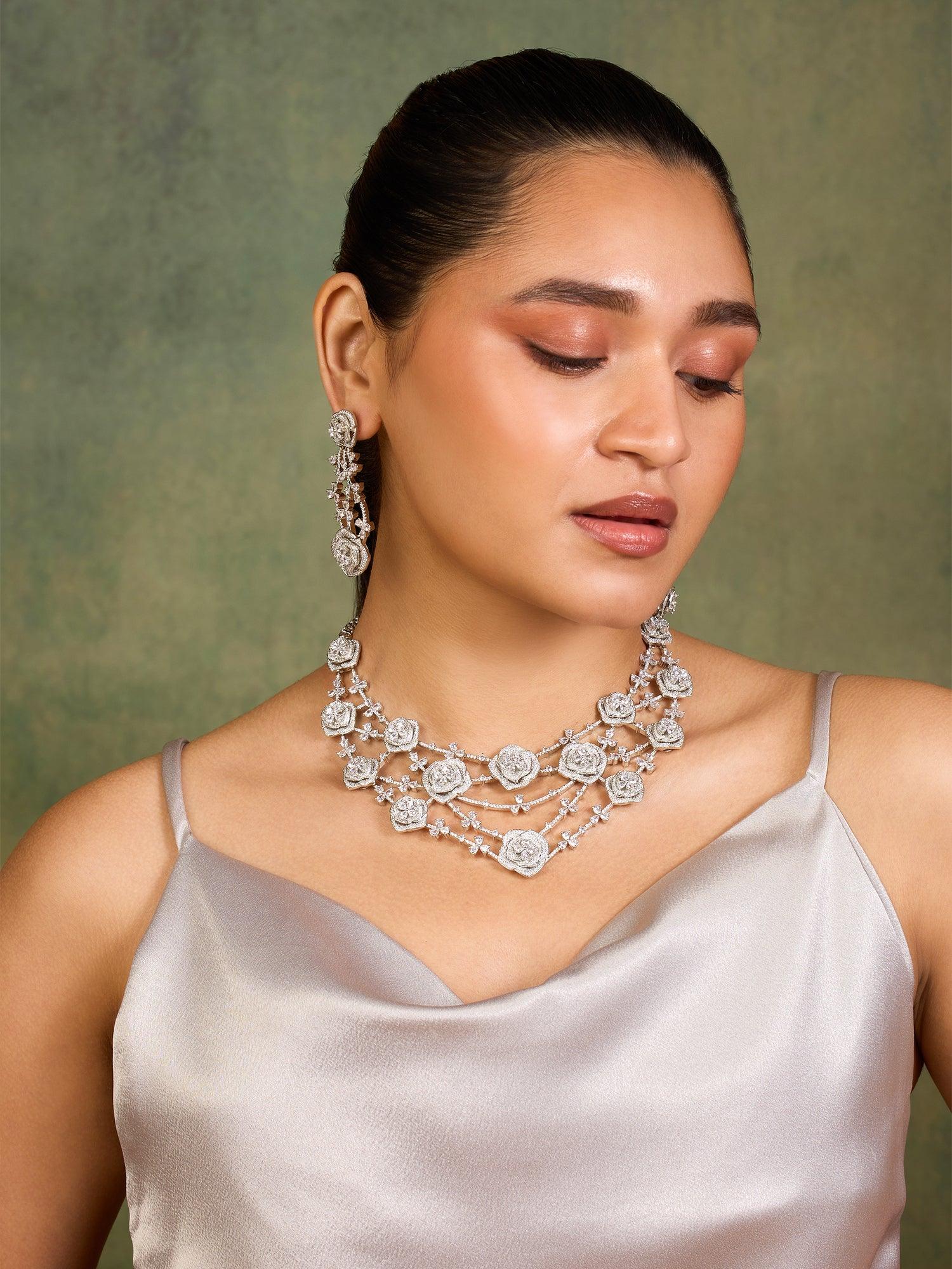 Eternal Bloom Rose Necklace Set - Dyulokha