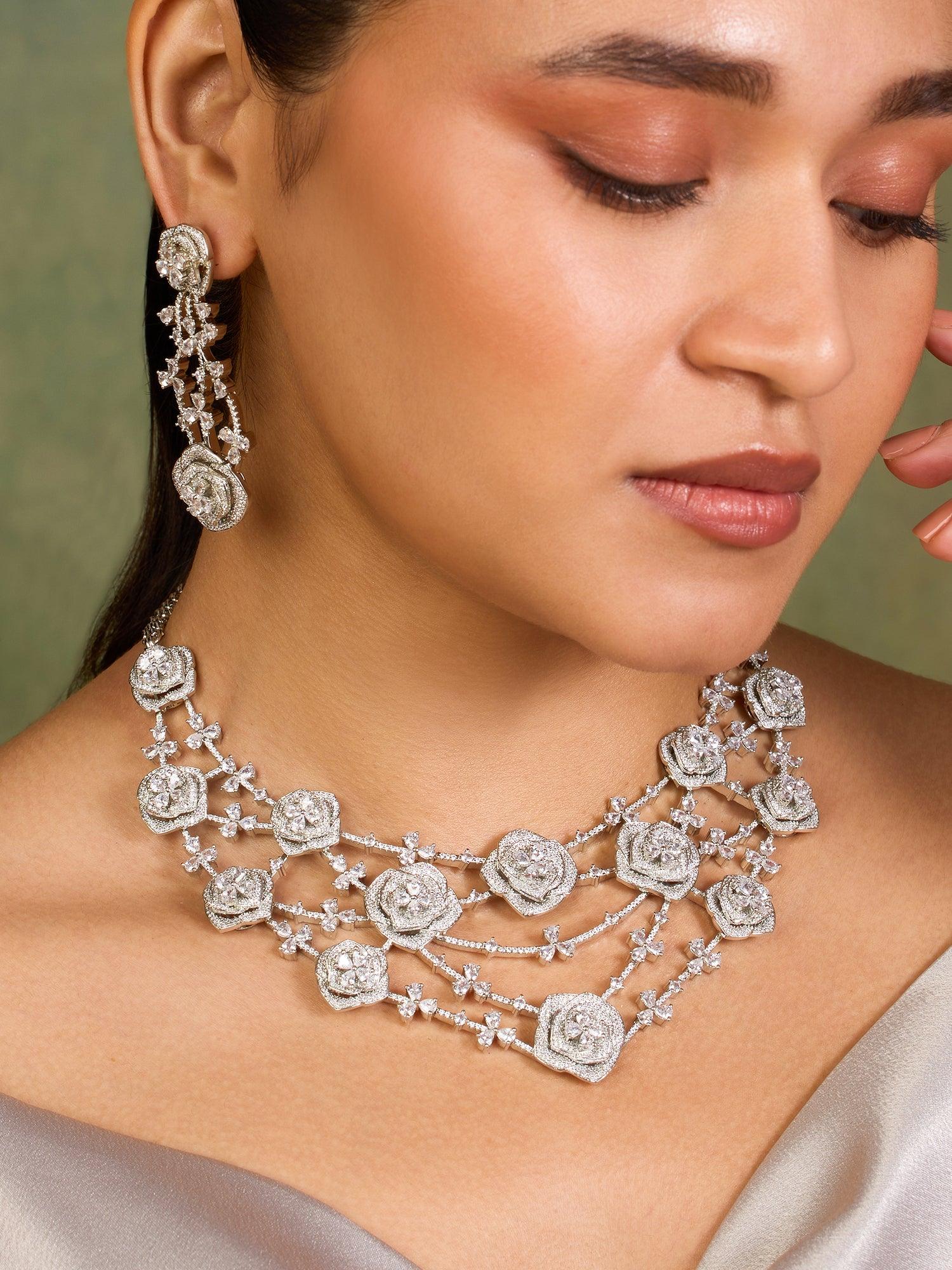 Eternal Bloom Rose Necklace Set - Dyulokha