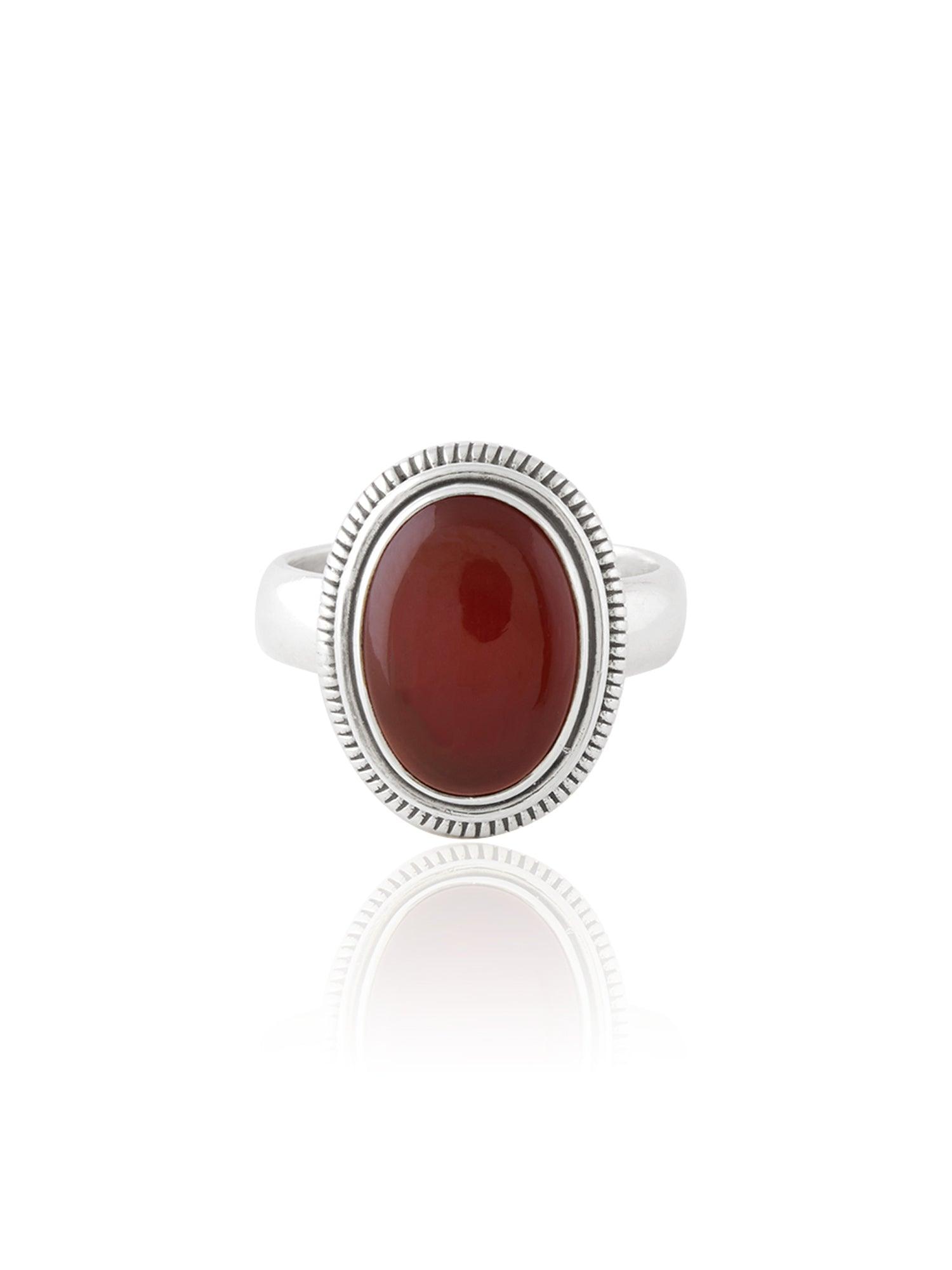 Warm Embrace Basic Carnelian Ring - Dyulokha