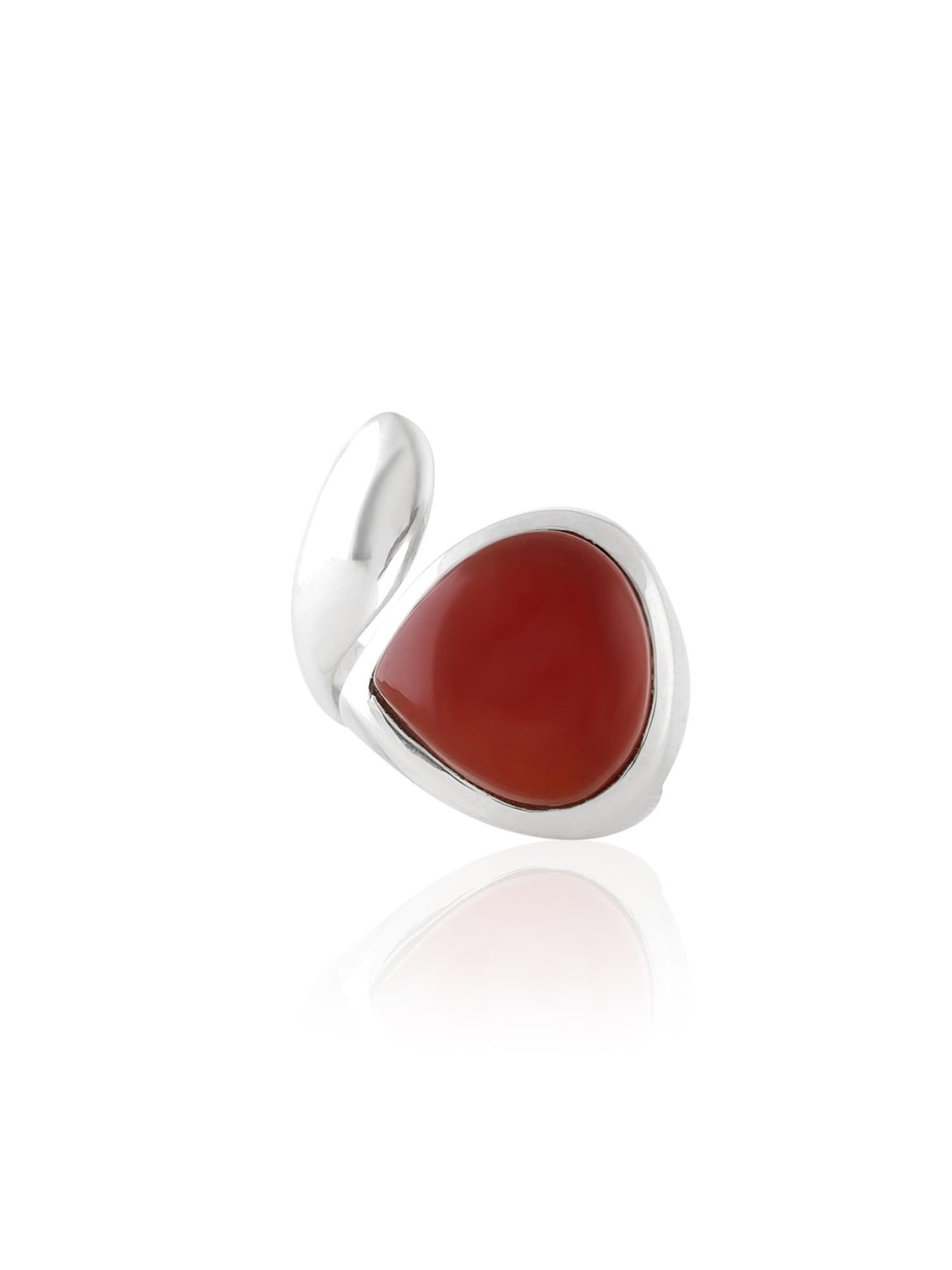 Twisted Passion Carnelian Love Ring - Dyulokha
