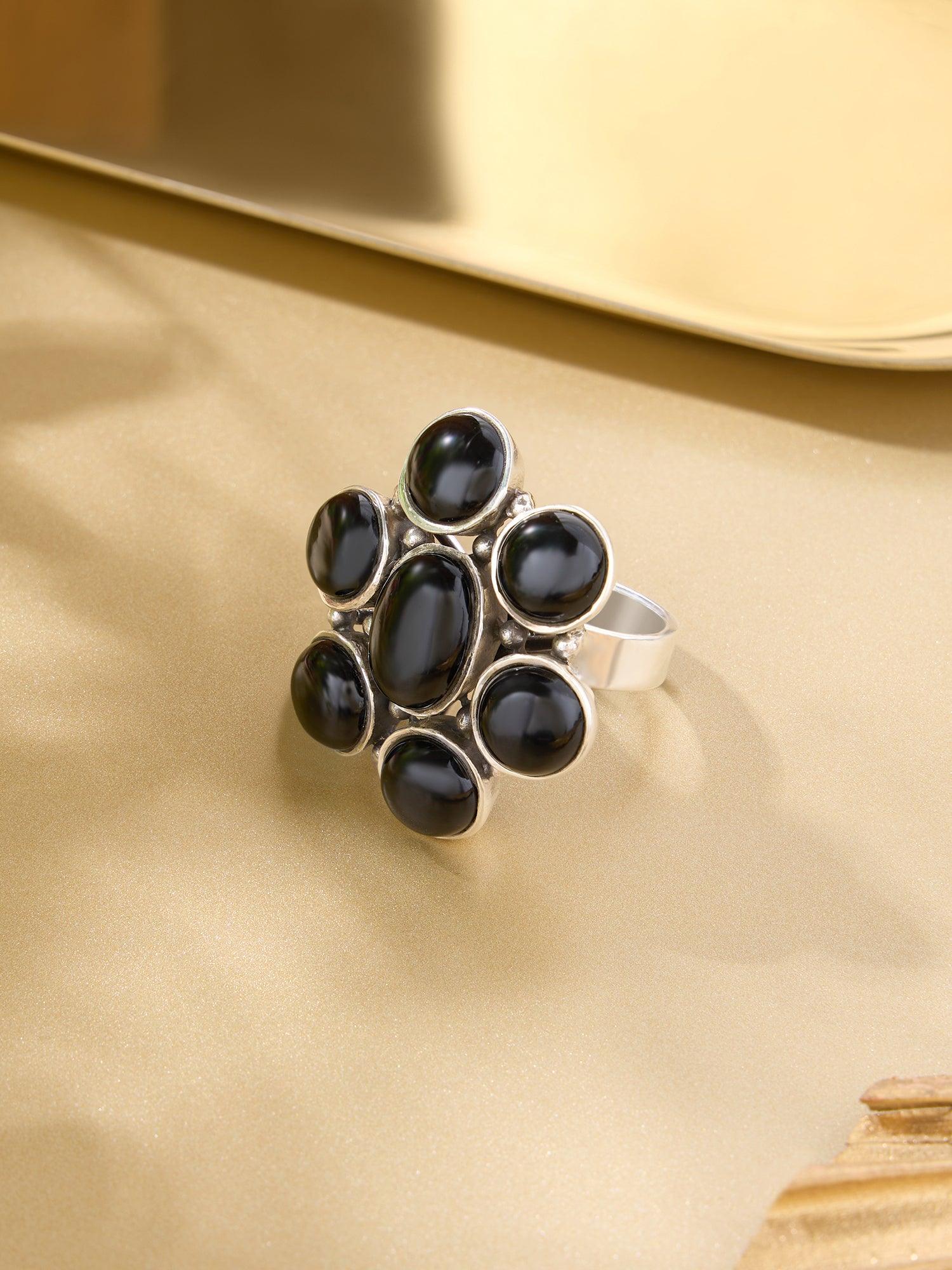 Eternal Noir Black Onyx Ring - Dyulokha