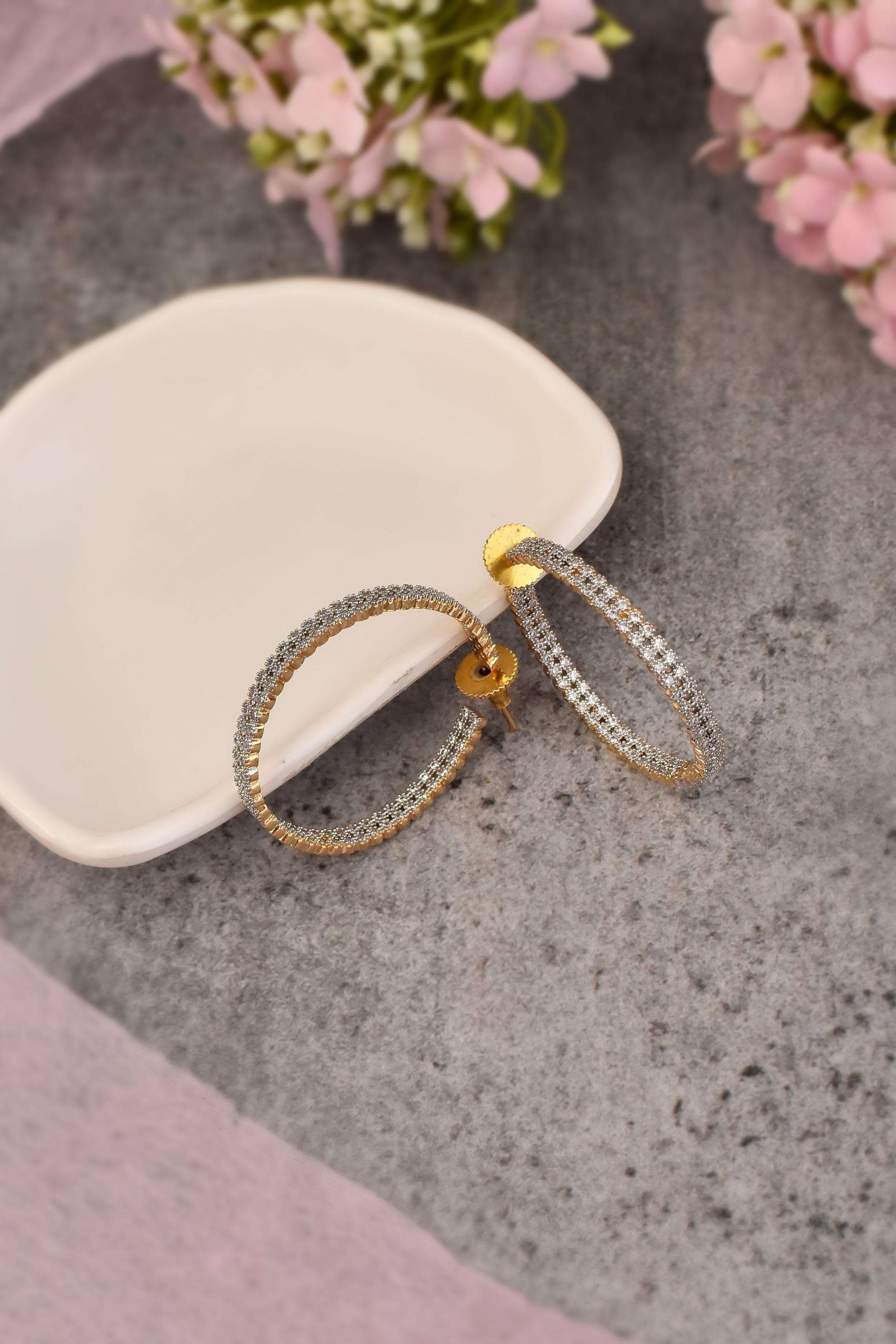 Snowflake Whispers Hoop Earrings - Dyulokha