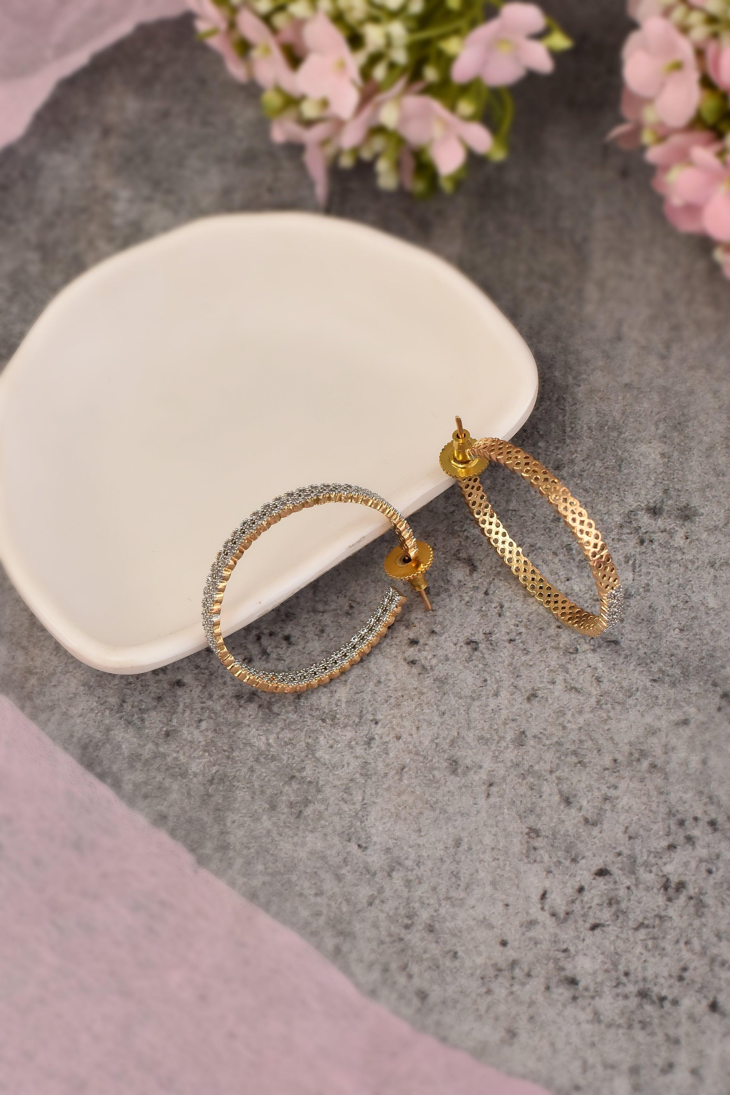 Snowflake Whispers Hoop Earrings - Dyulokha