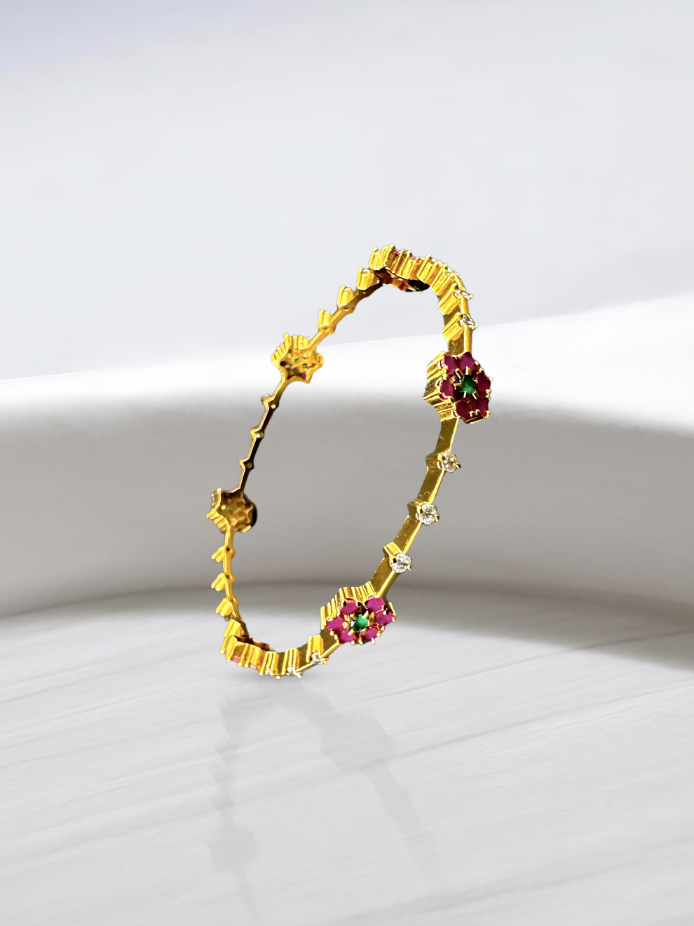 Floral Elegance Pink Bangles