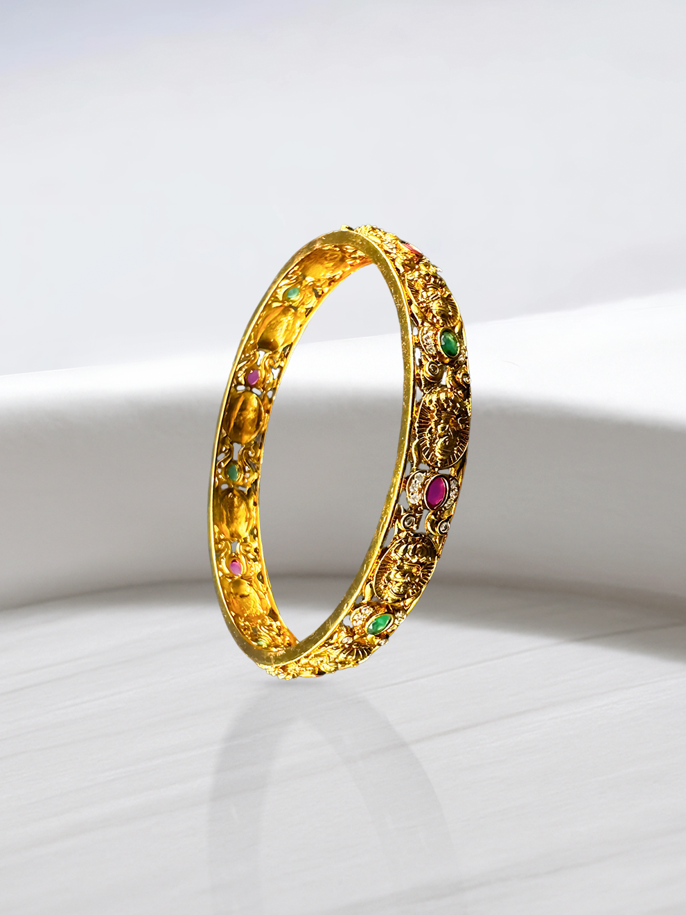 Laxmi Motif on Coin Bangles