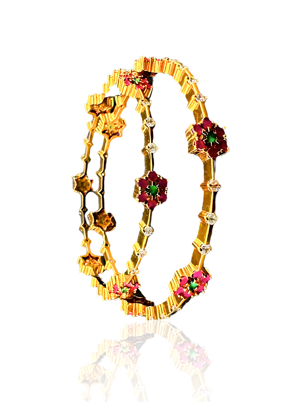 Floral Elegance Pink Bangles