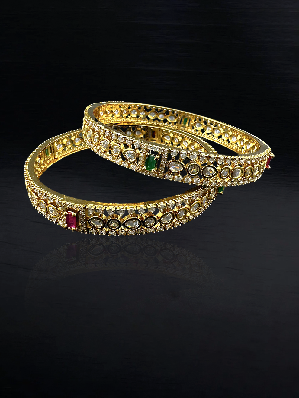 Sophisticated Drop-Shaped Bangles