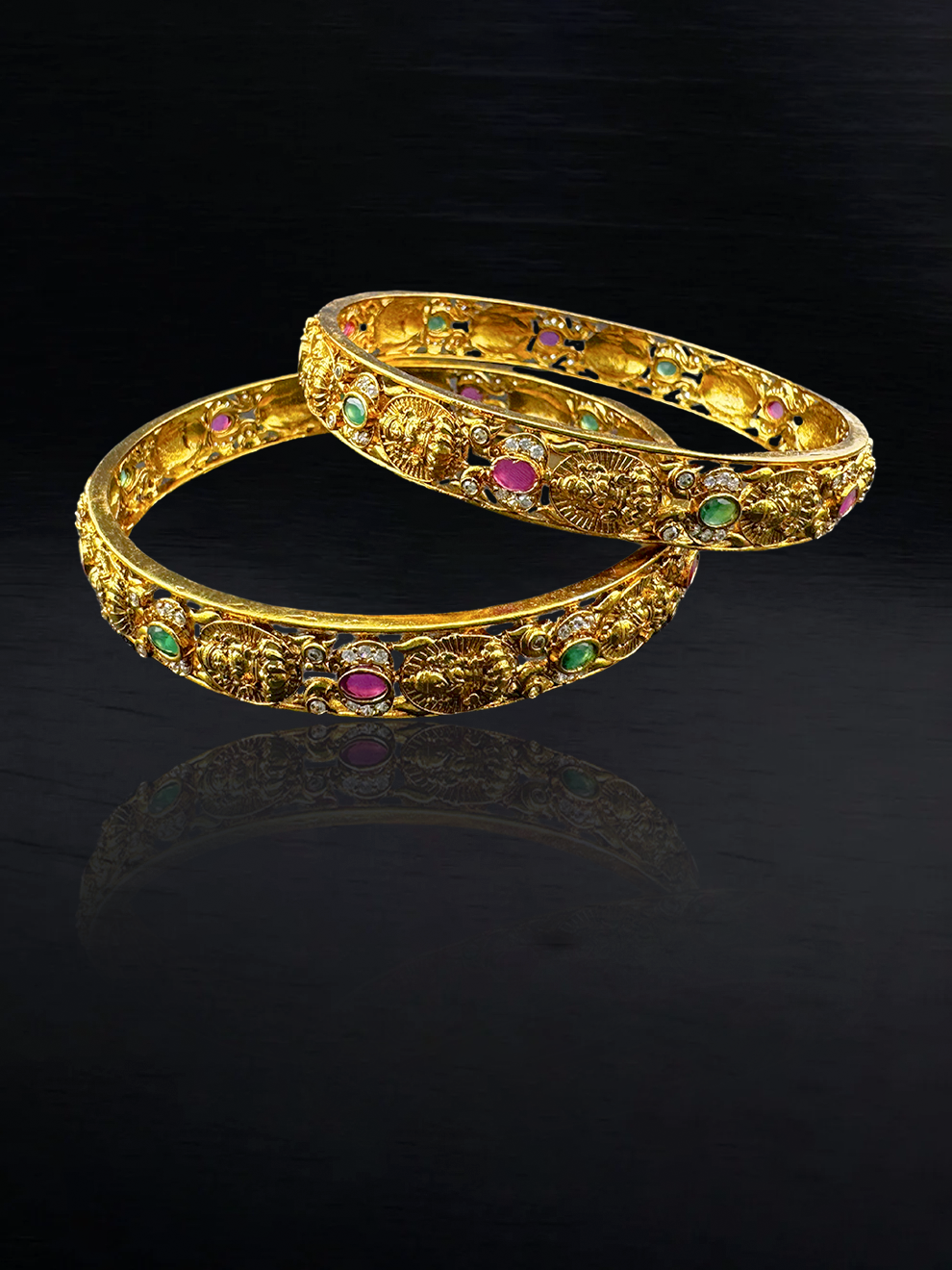 Laxmi Motif on Coin Bangles
