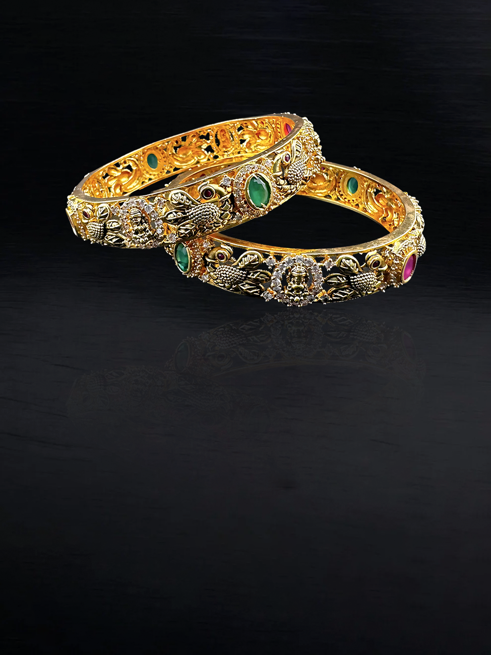 Peacock & Laxmi Motif Bangles