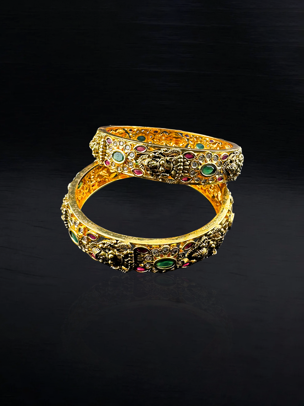 Divine White Stone Bangles
