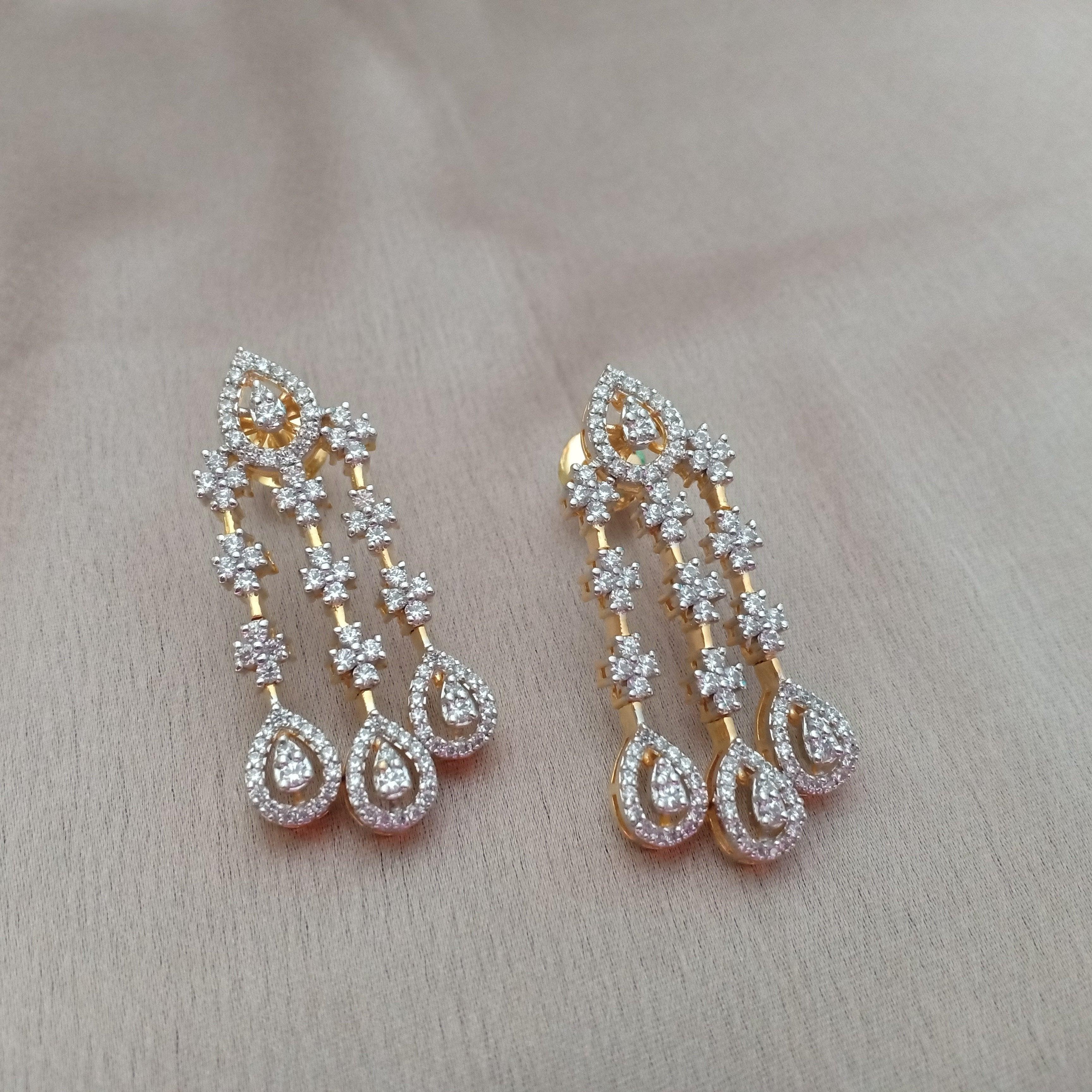Glitz CZ Sparkle Earrings - Dyulokha