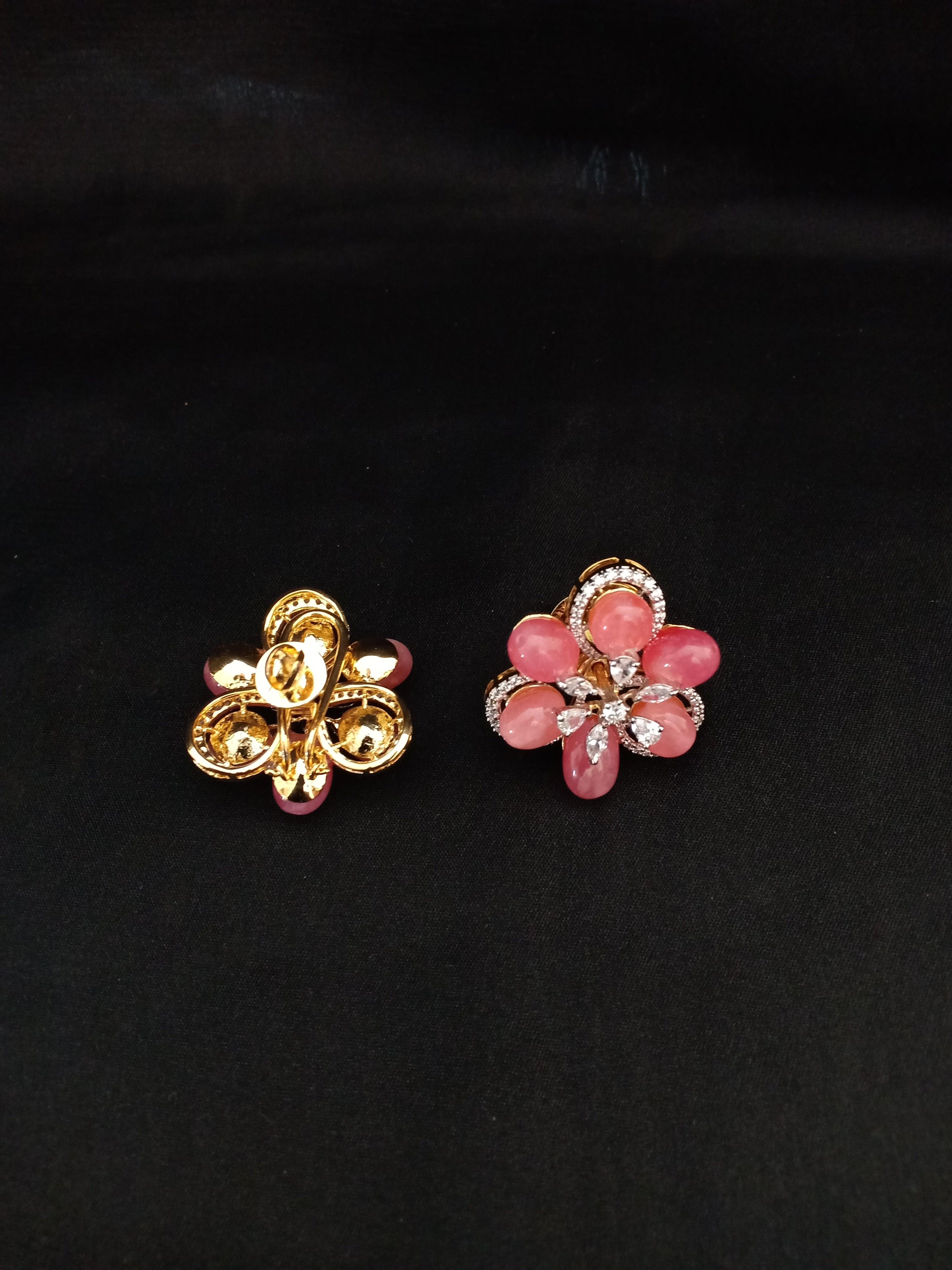 Pink Petal Blossom Earrings - Dyulokha
