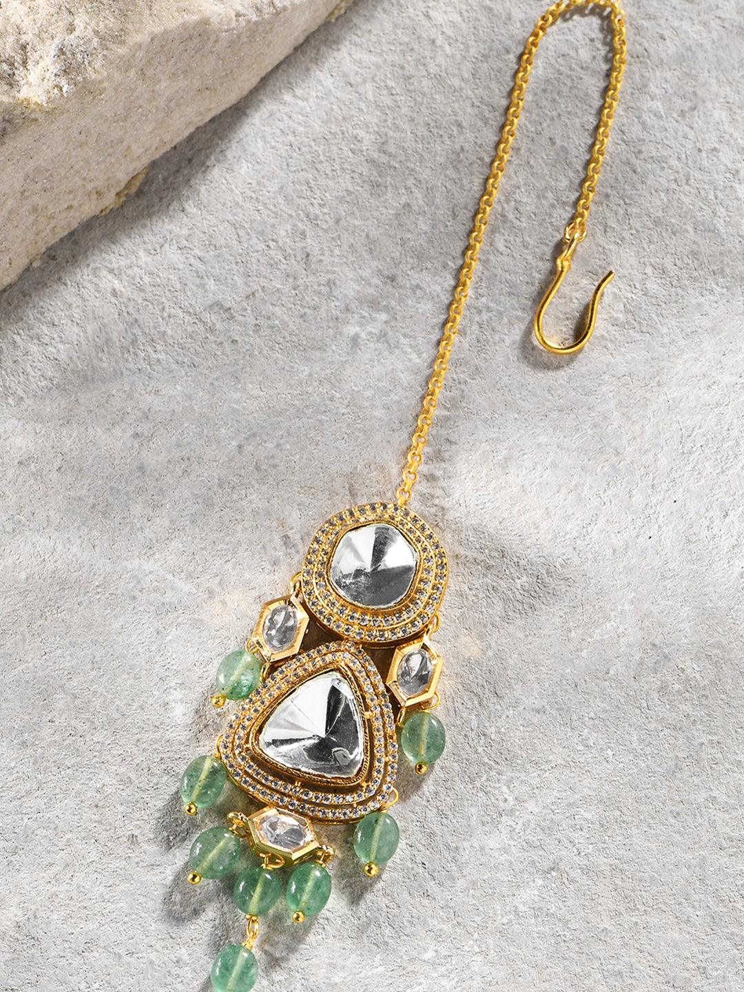 Green Grace Elegant Maangtikka - Dyulokha