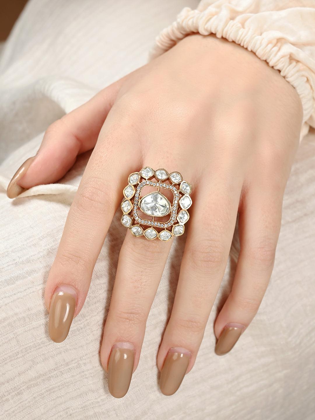 Mysterious Polki Ring - Dyulokha