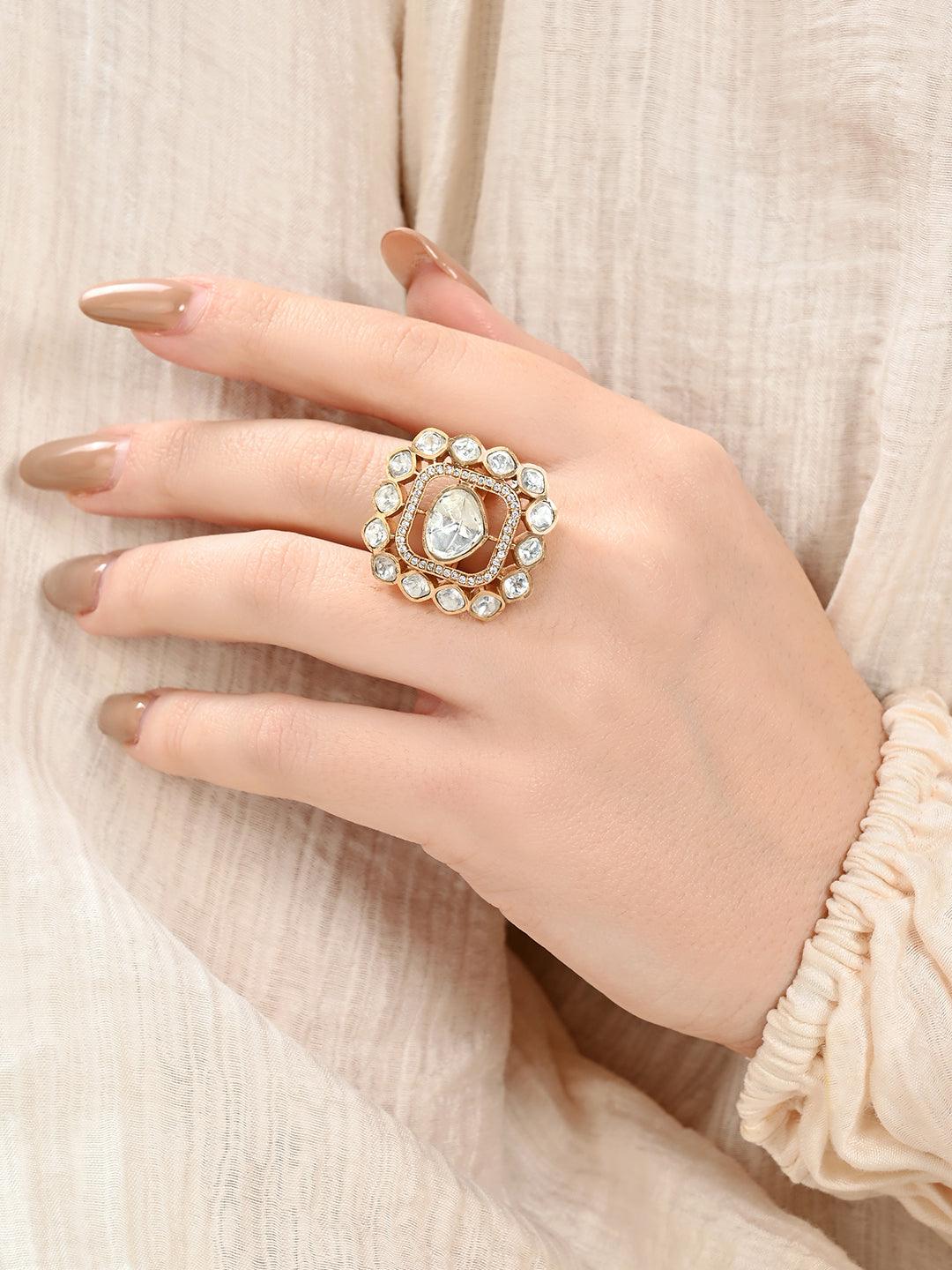 Mysterious Polki Ring - Dyulokha