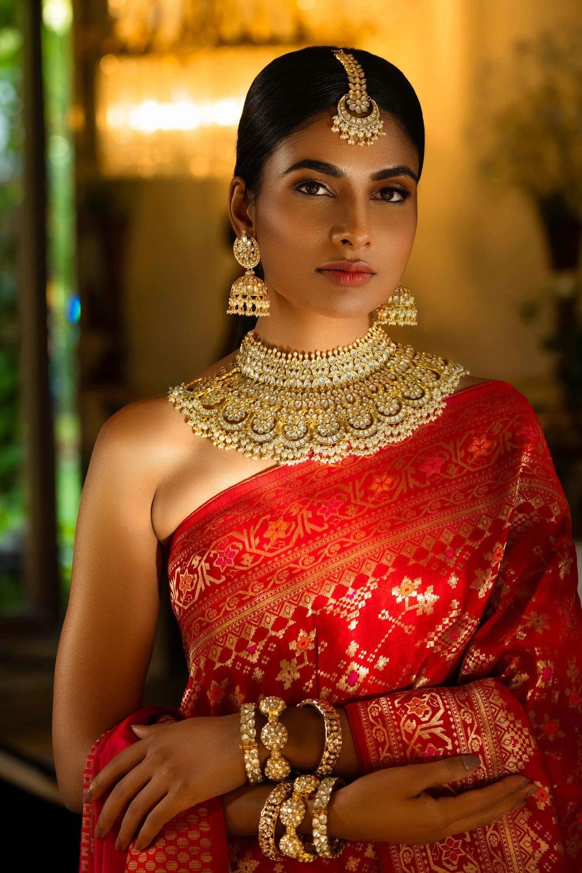 Ethereal Bridal Kundan Pearls Ensemble - Dyulokha
