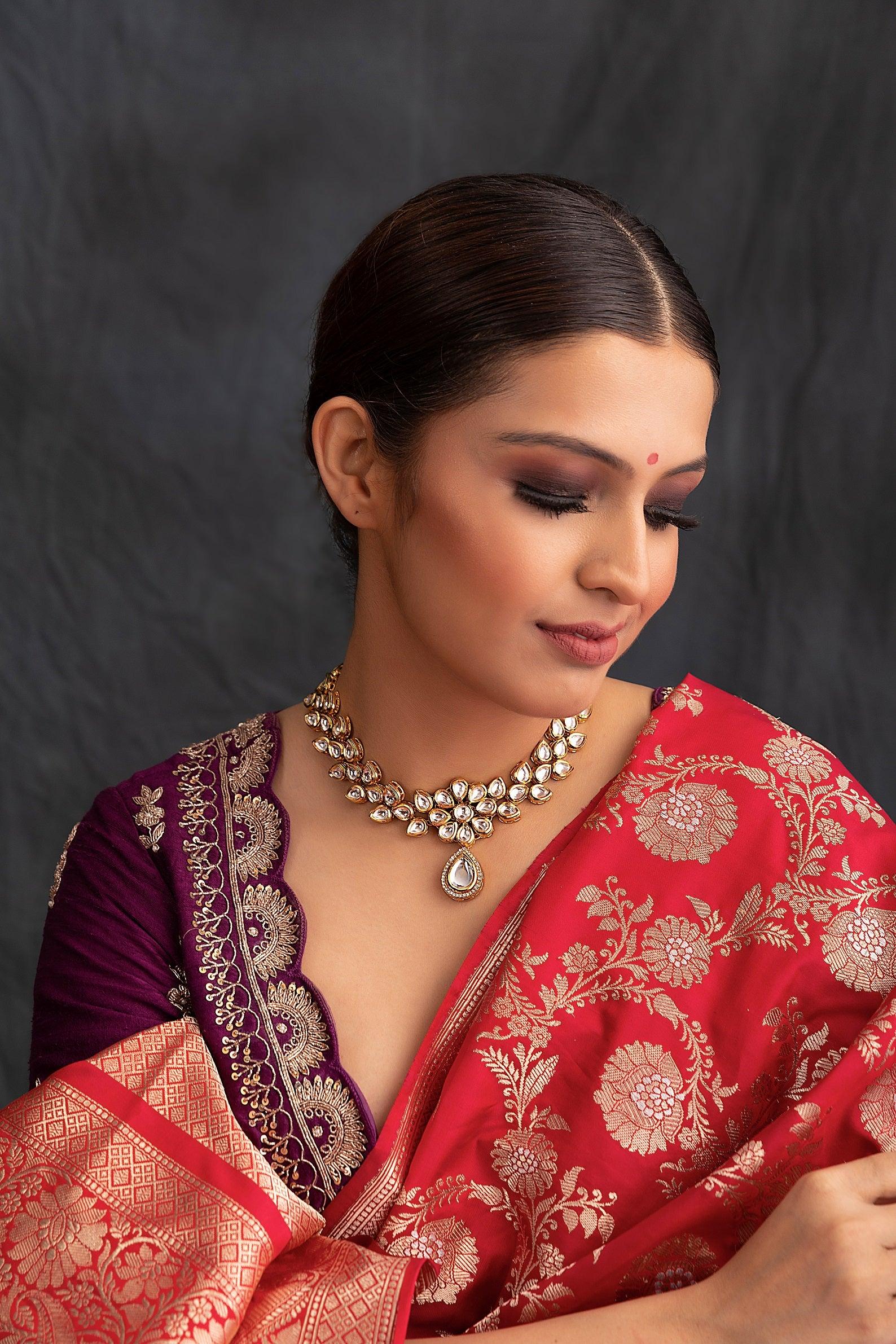 Kundan Drop Necklace - Dyulokha