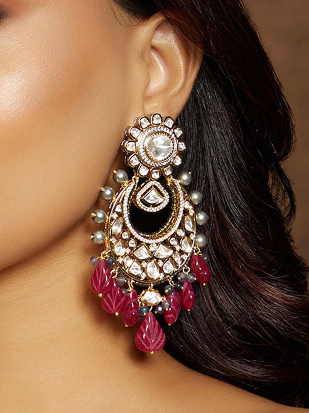 Chic Spectrum Polki Earrings - Dyulokha