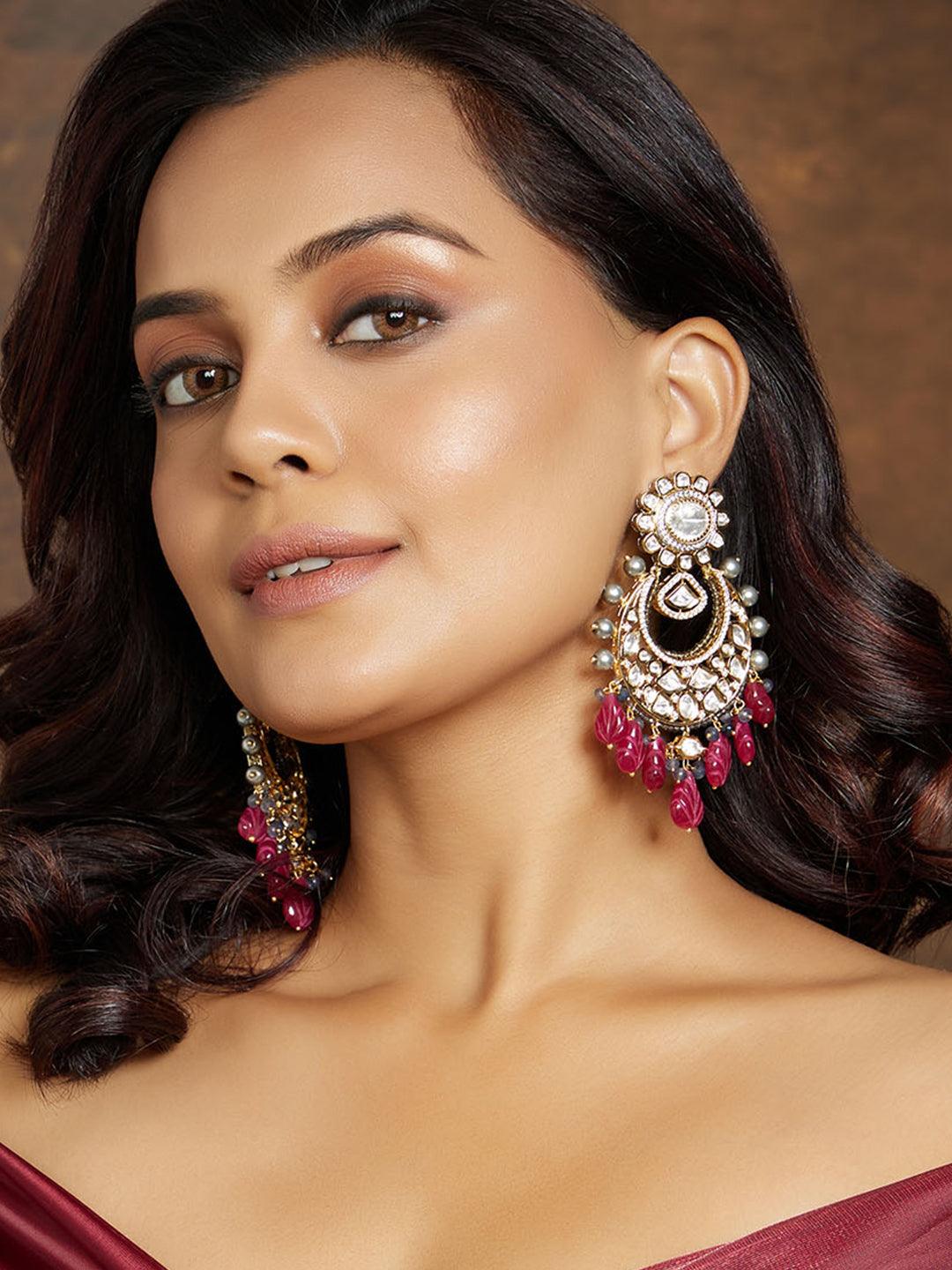 Chic Spectrum Polki Earrings - Dyulokha