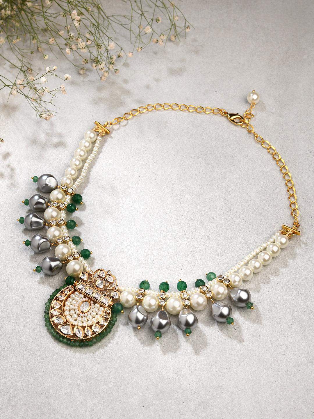 Agate Elegance Bespoke Necklace with Pearls - Dyulokha