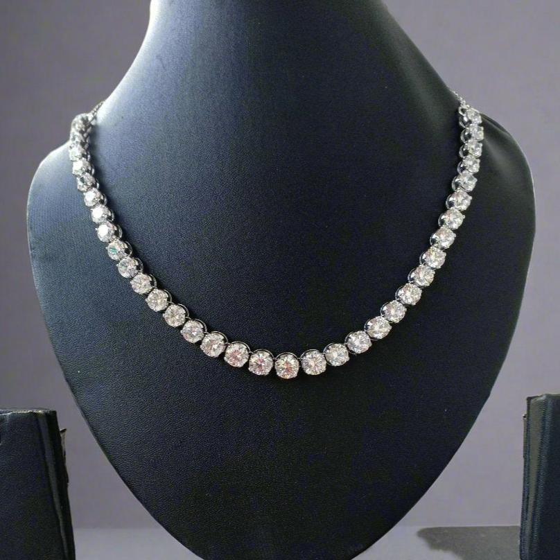 Dazzling CZ Solitaire Necklace - Dyulokha