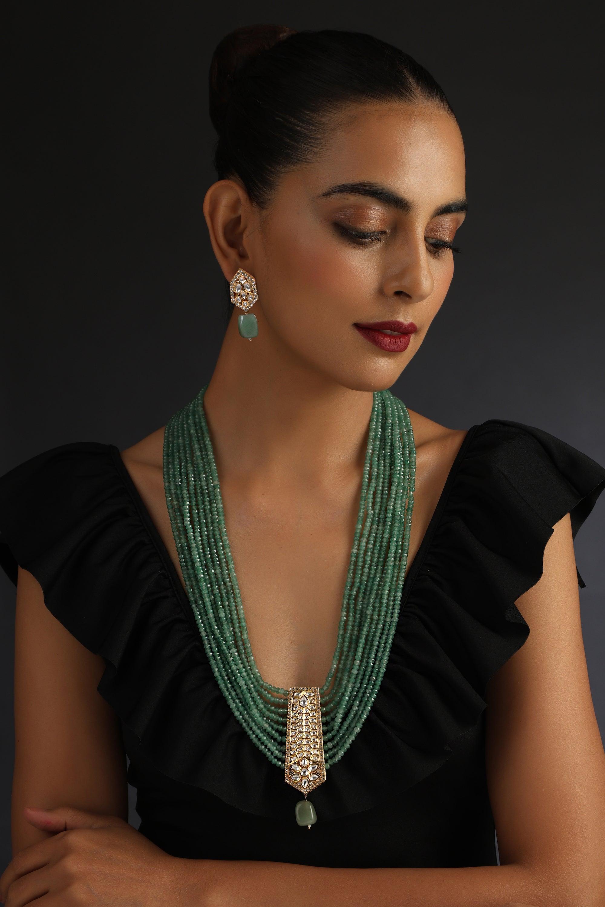 Verdant Verve Layered Necklace Set - Dyulokha