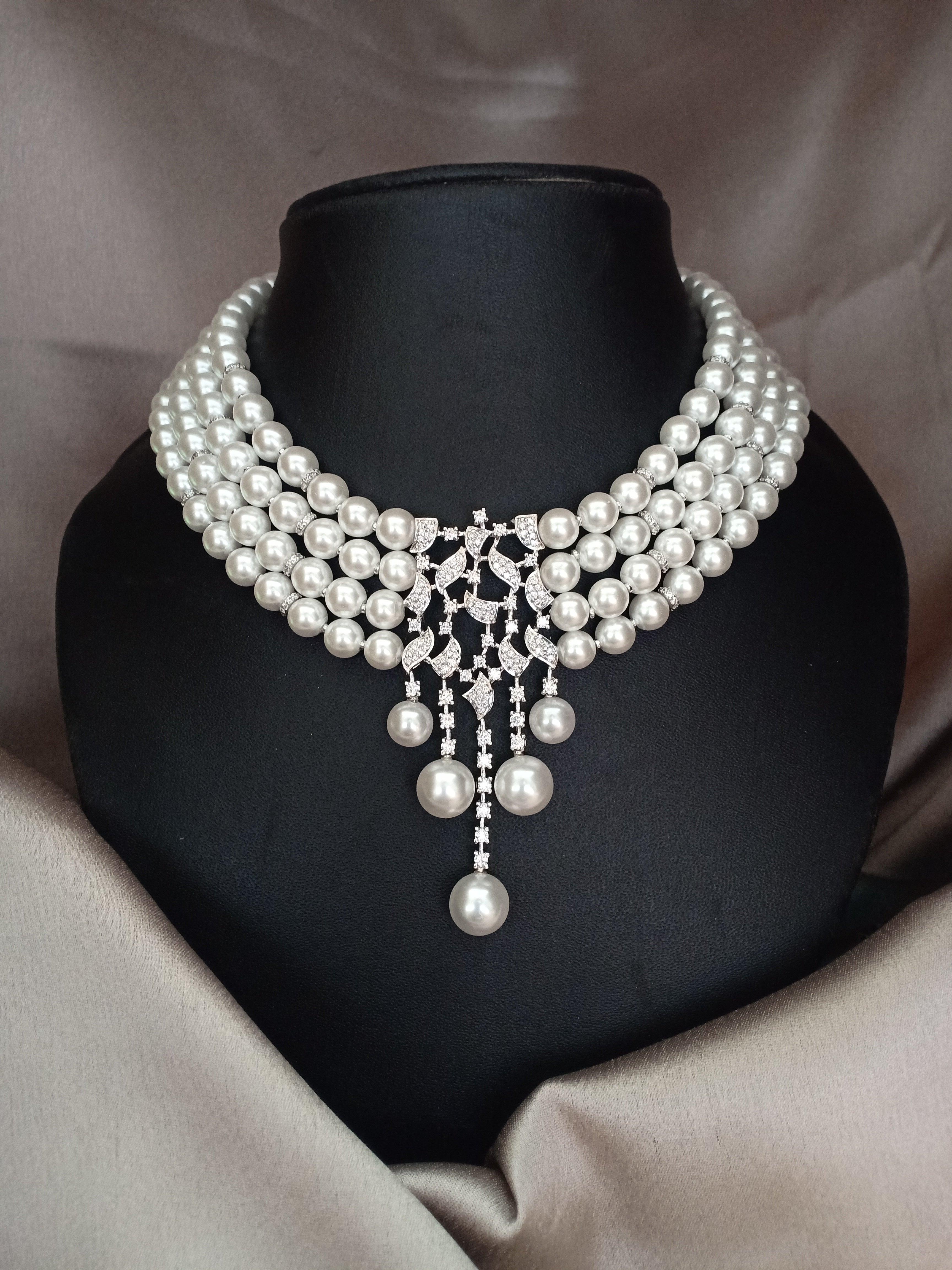 Pearl Elegance Choker Set - Dyulokha