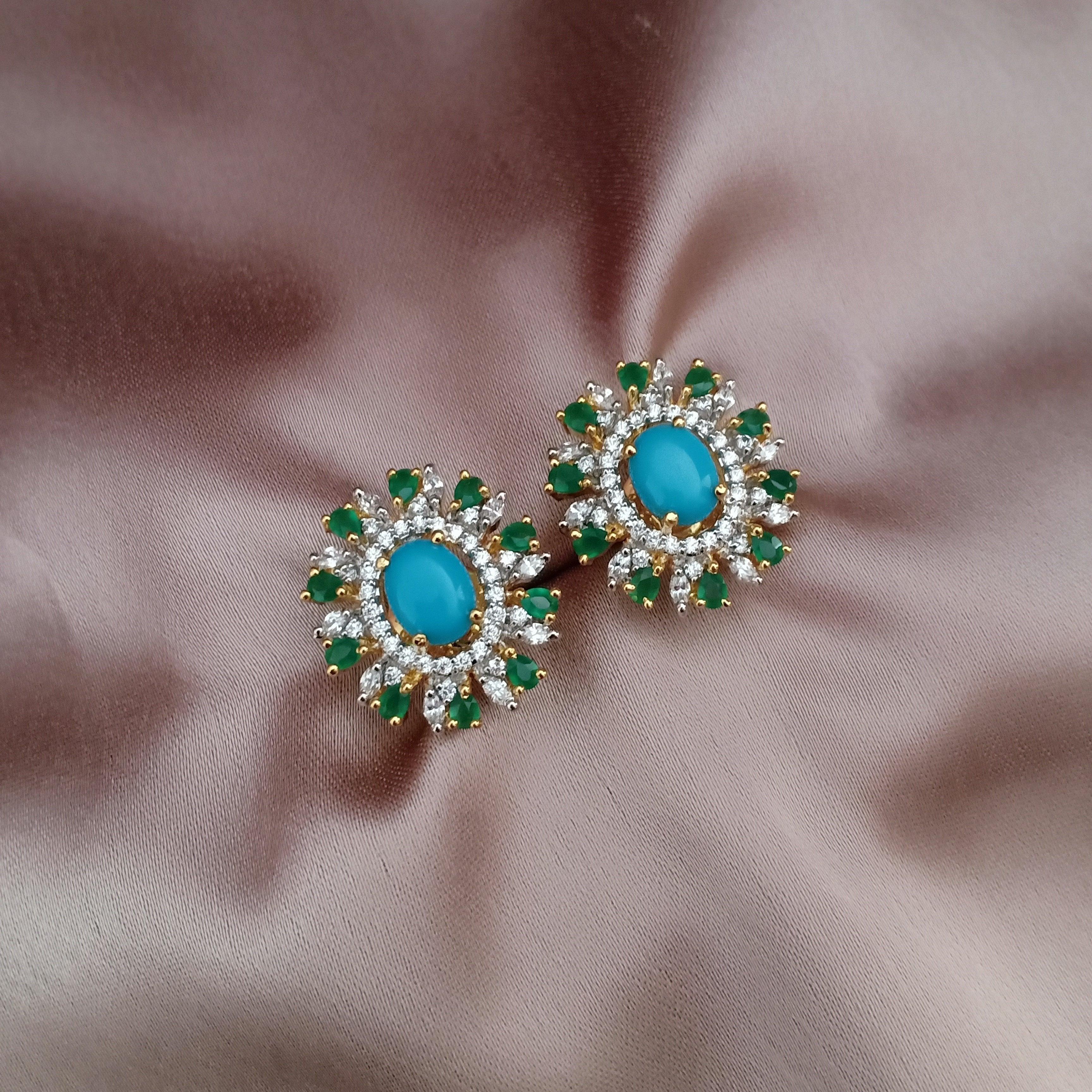 Turquoise Treasured Earrings - Dyulokha