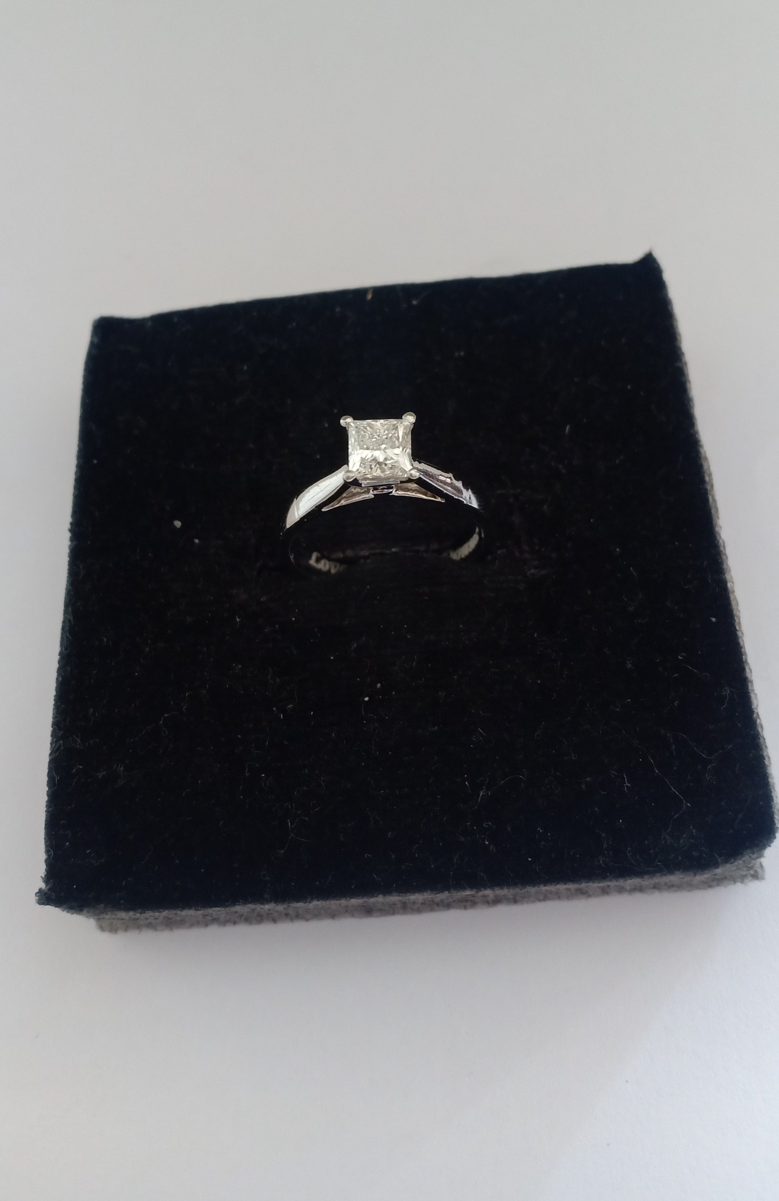 Princess CZ Solitaire Ring