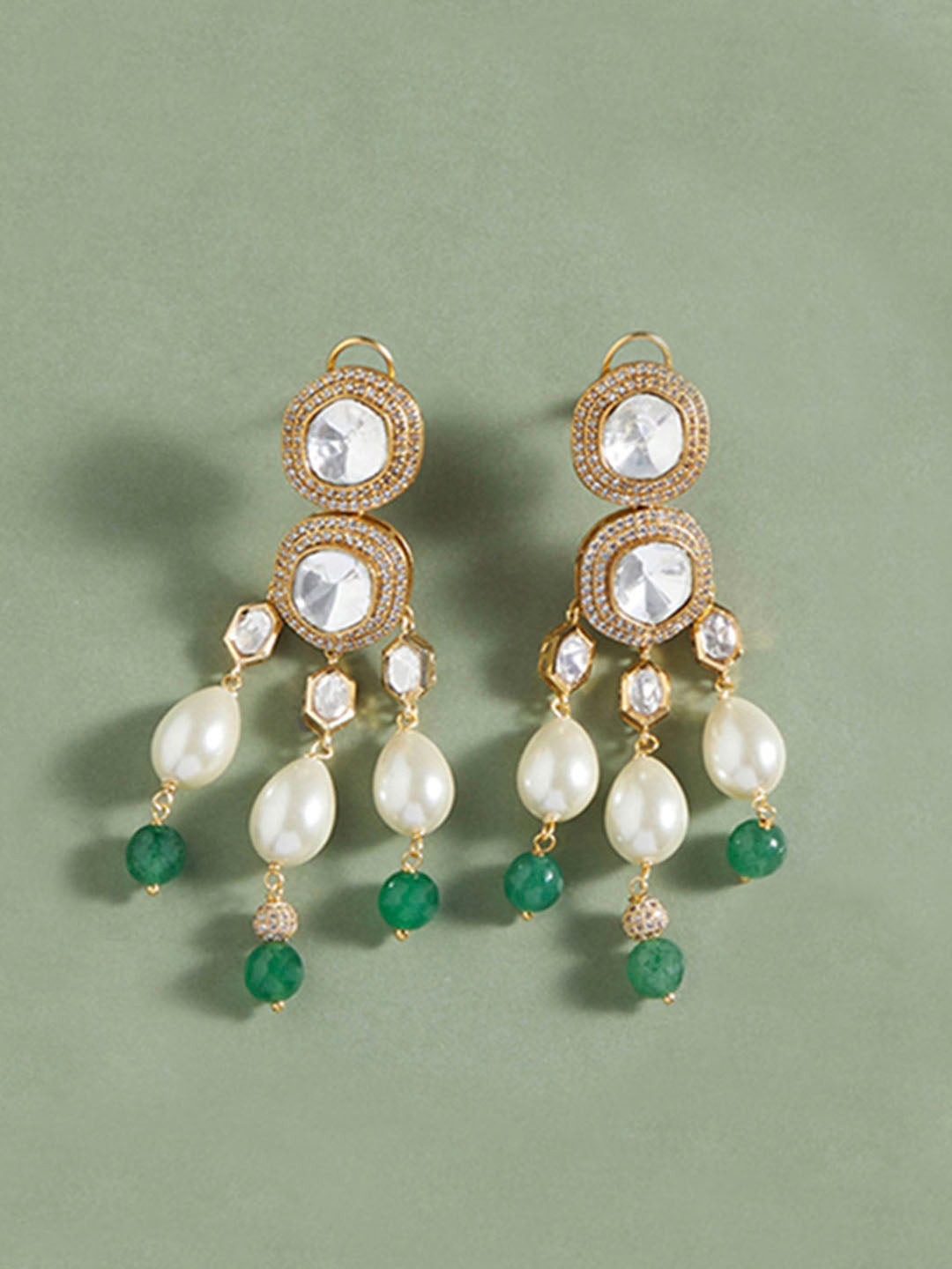 Jade & Pearl Elegant Danglers