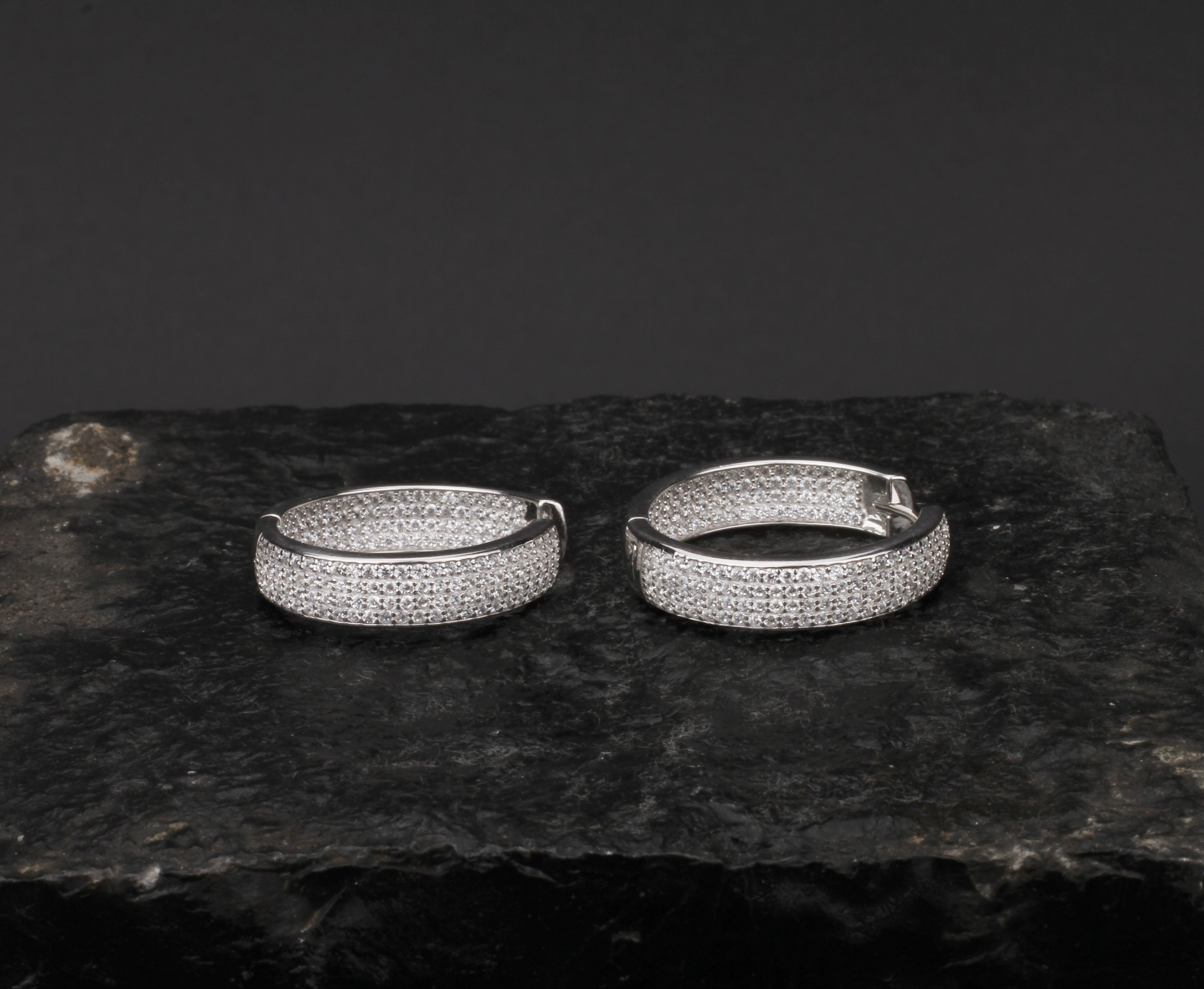 Silver White Sapphire Studs