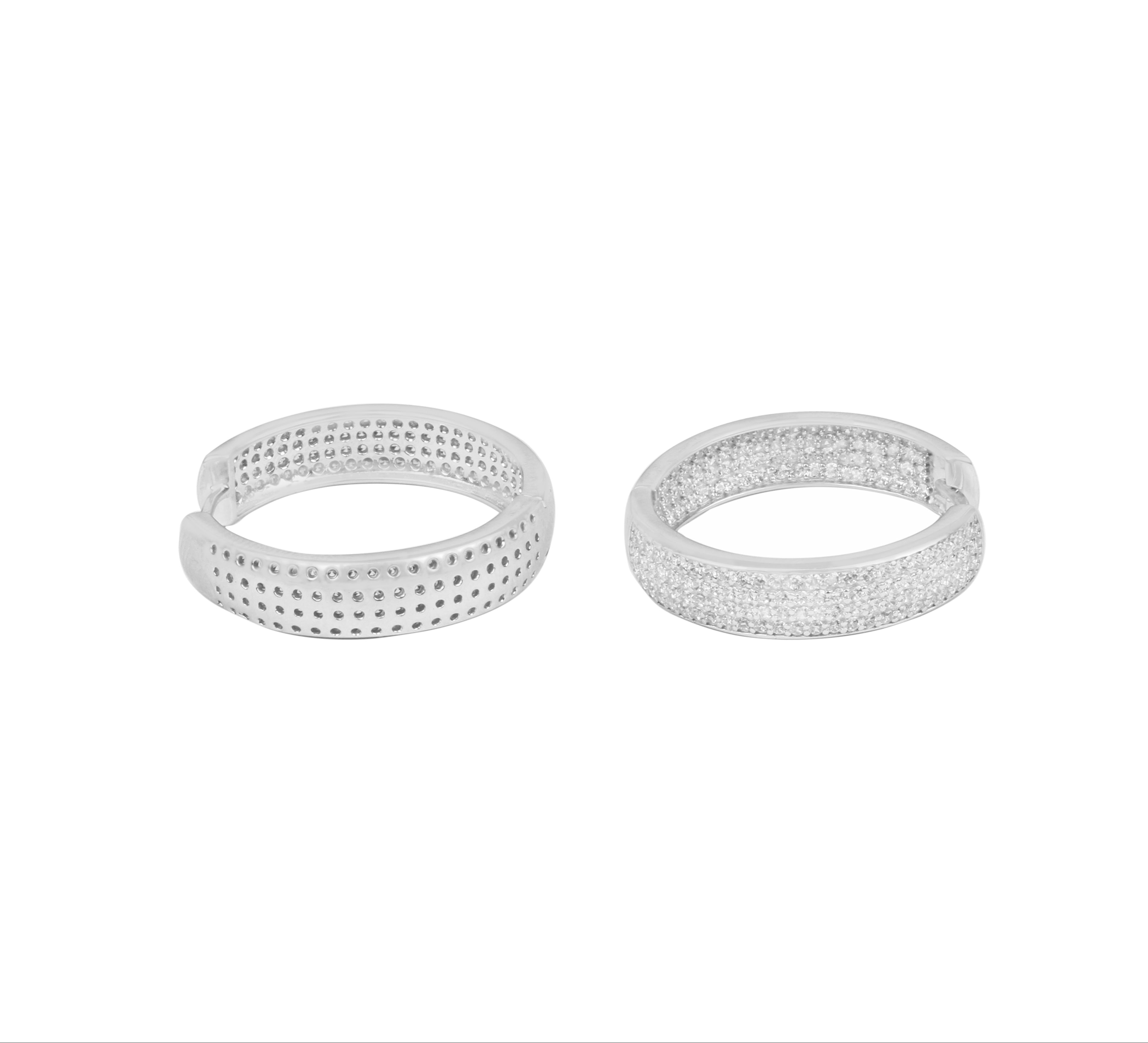 Silver White Sapphire Studs