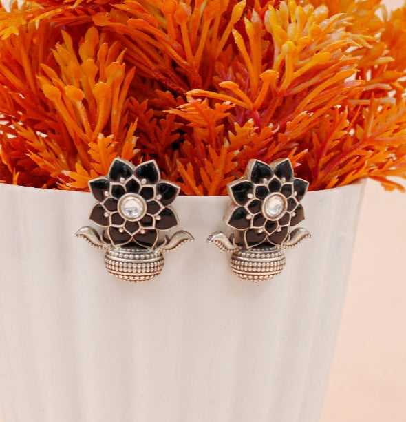 Silver Minimalist Magic Studs