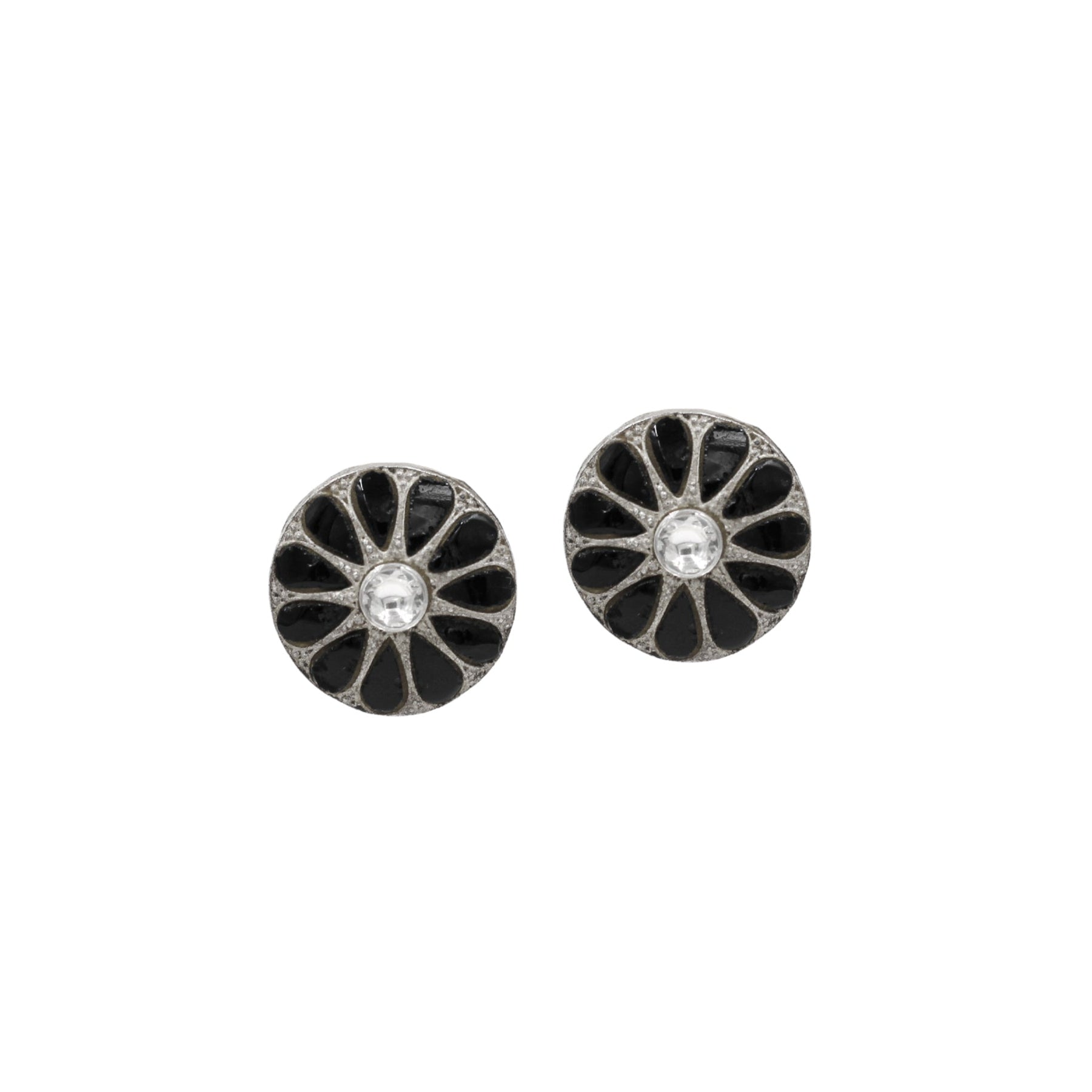 Classic Round Earrings in Polished Silver