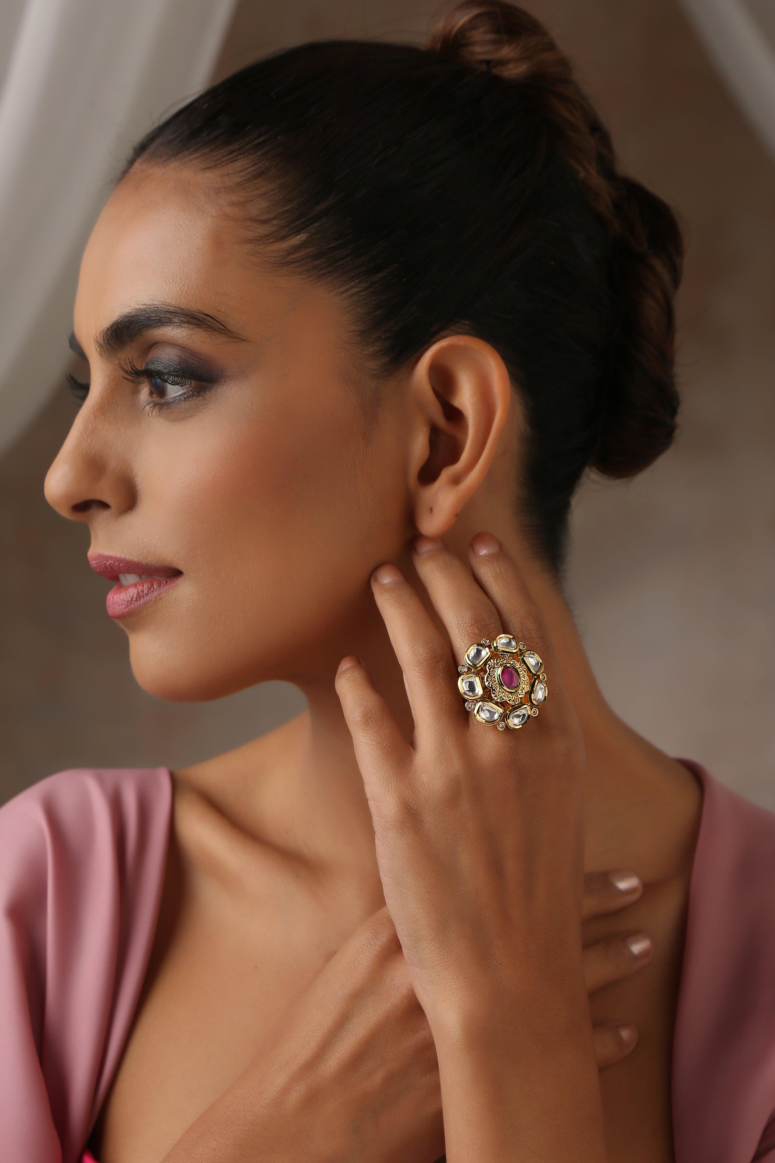 Majestic Maroon Majesty Ring - Dyulokha