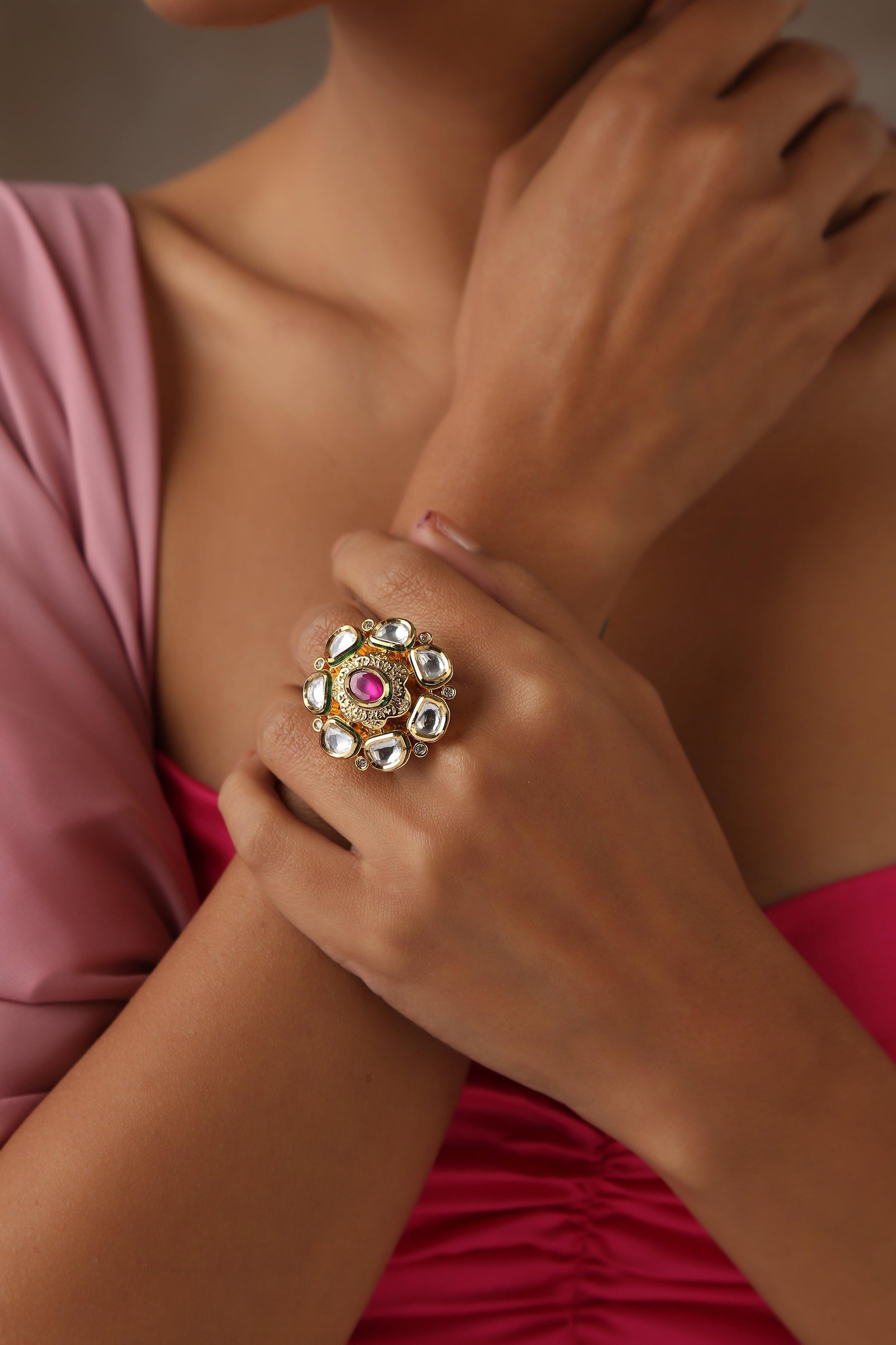 Majestic Maroon Majesty Ring - Dyulokha