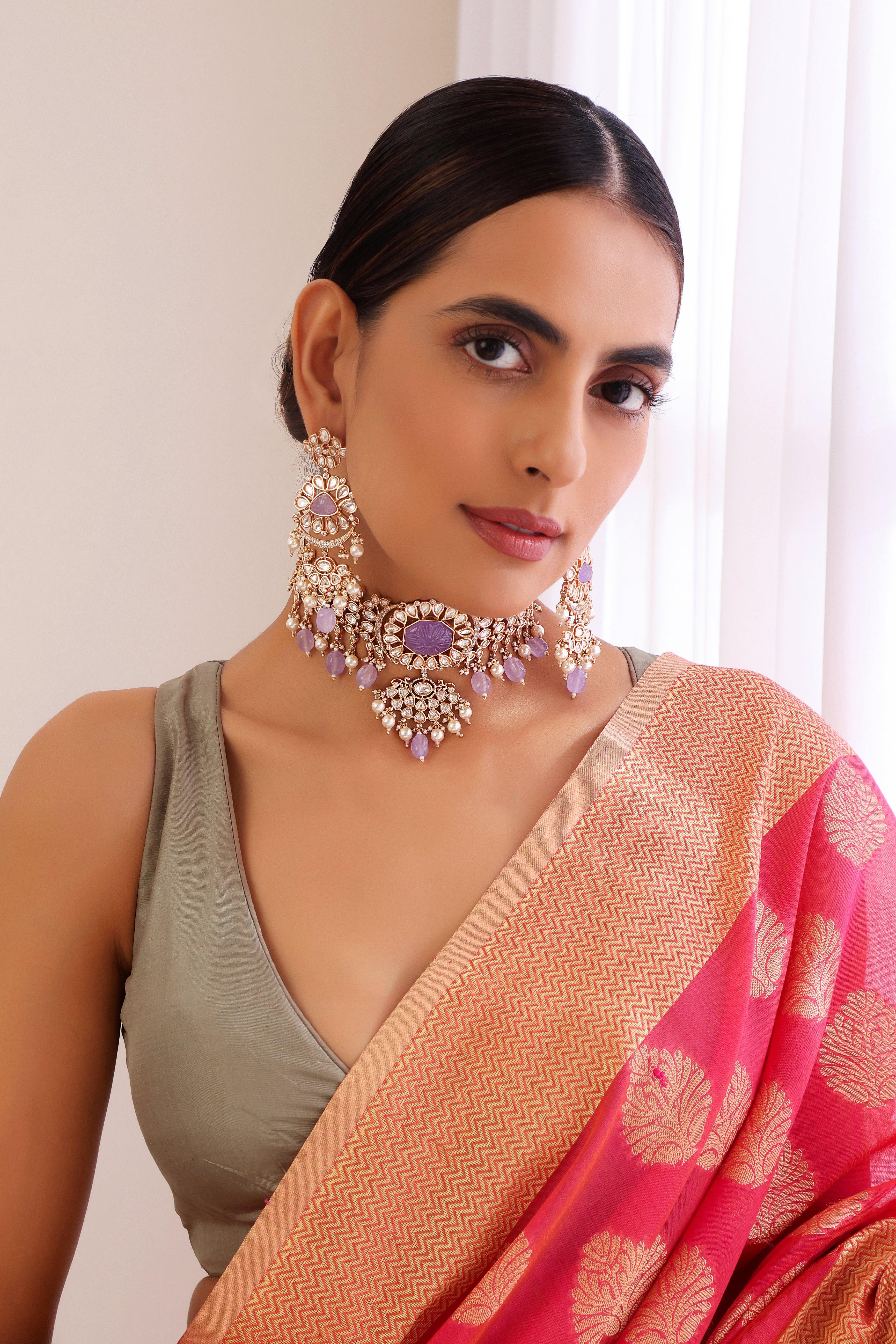 Modern Royalty Polki Choker Set - Dyulokha