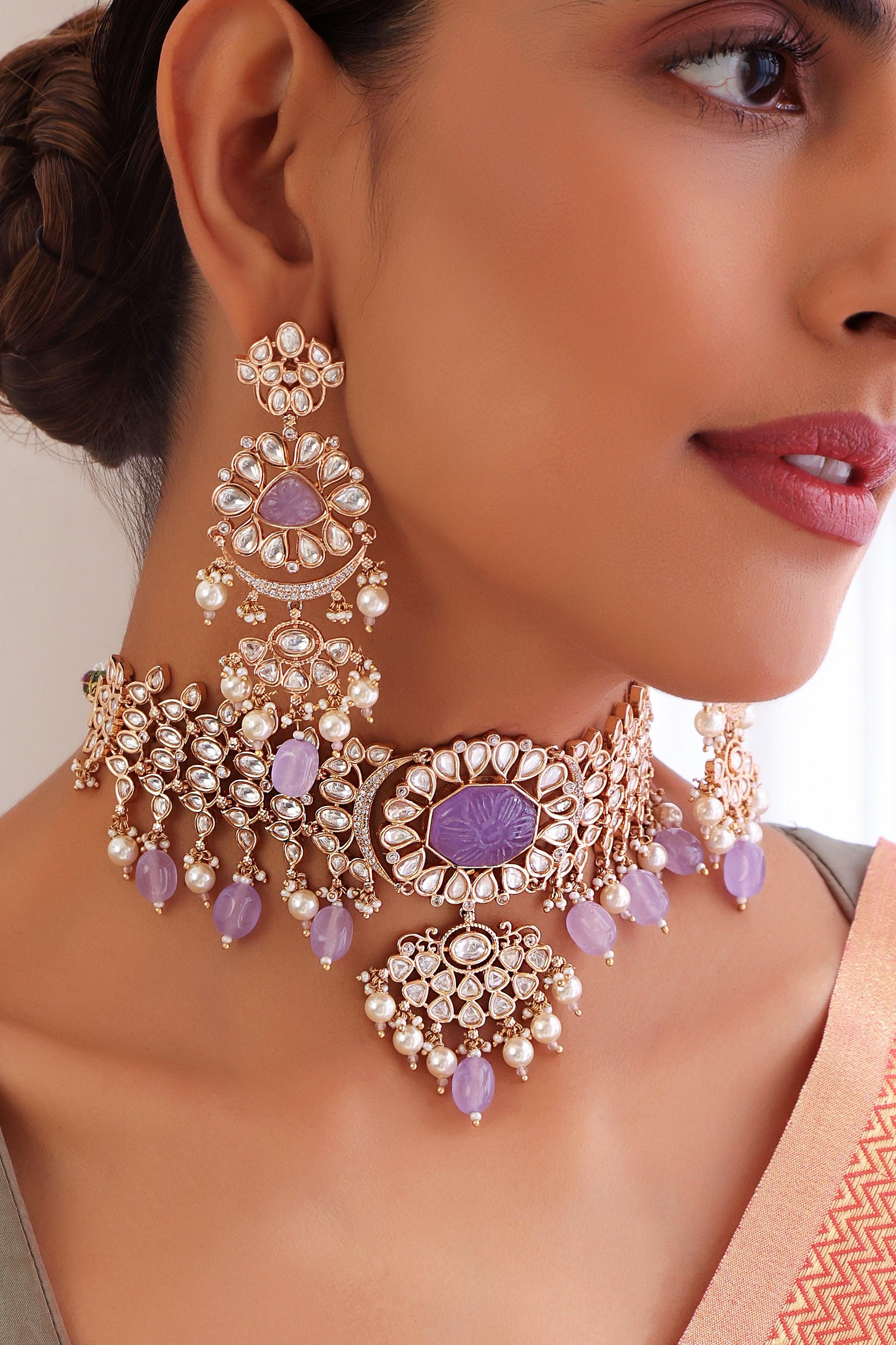 Modern Royalty Polki Choker Set - Dyulokha