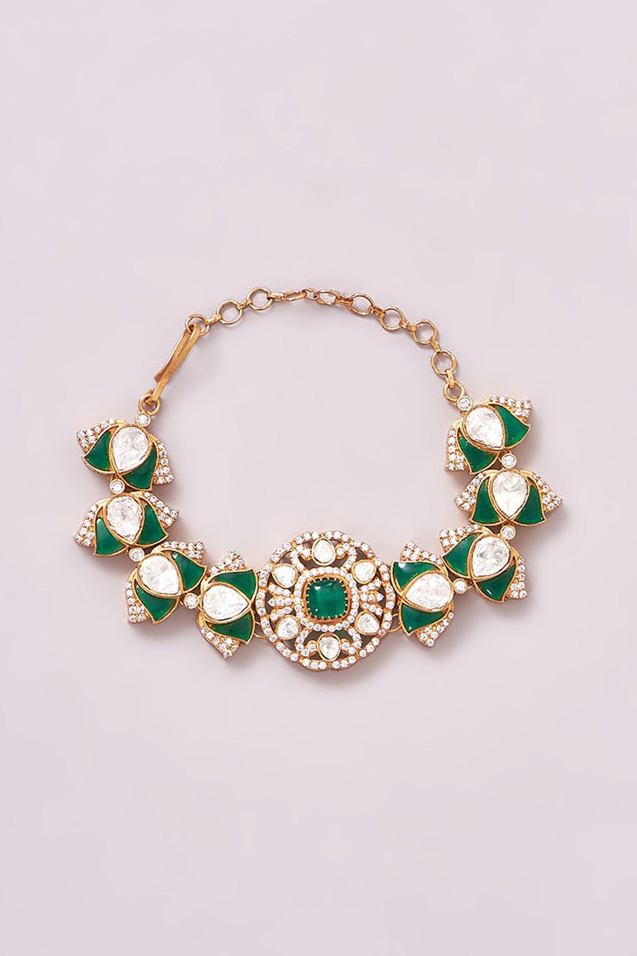 Statement Sparkle Kundan Bracelet - Dyulokha