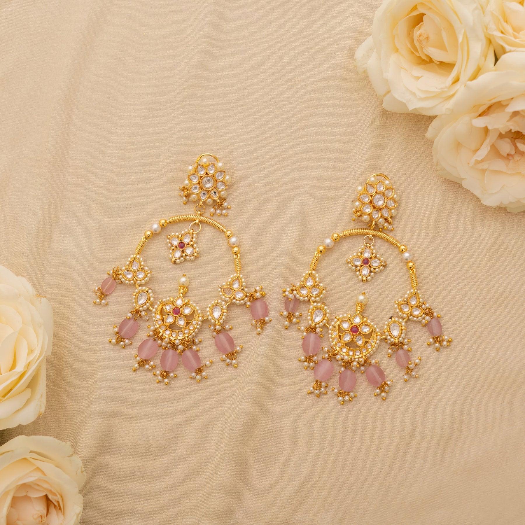 Festive Elegance Pearl Chandbalis - Dyulokha