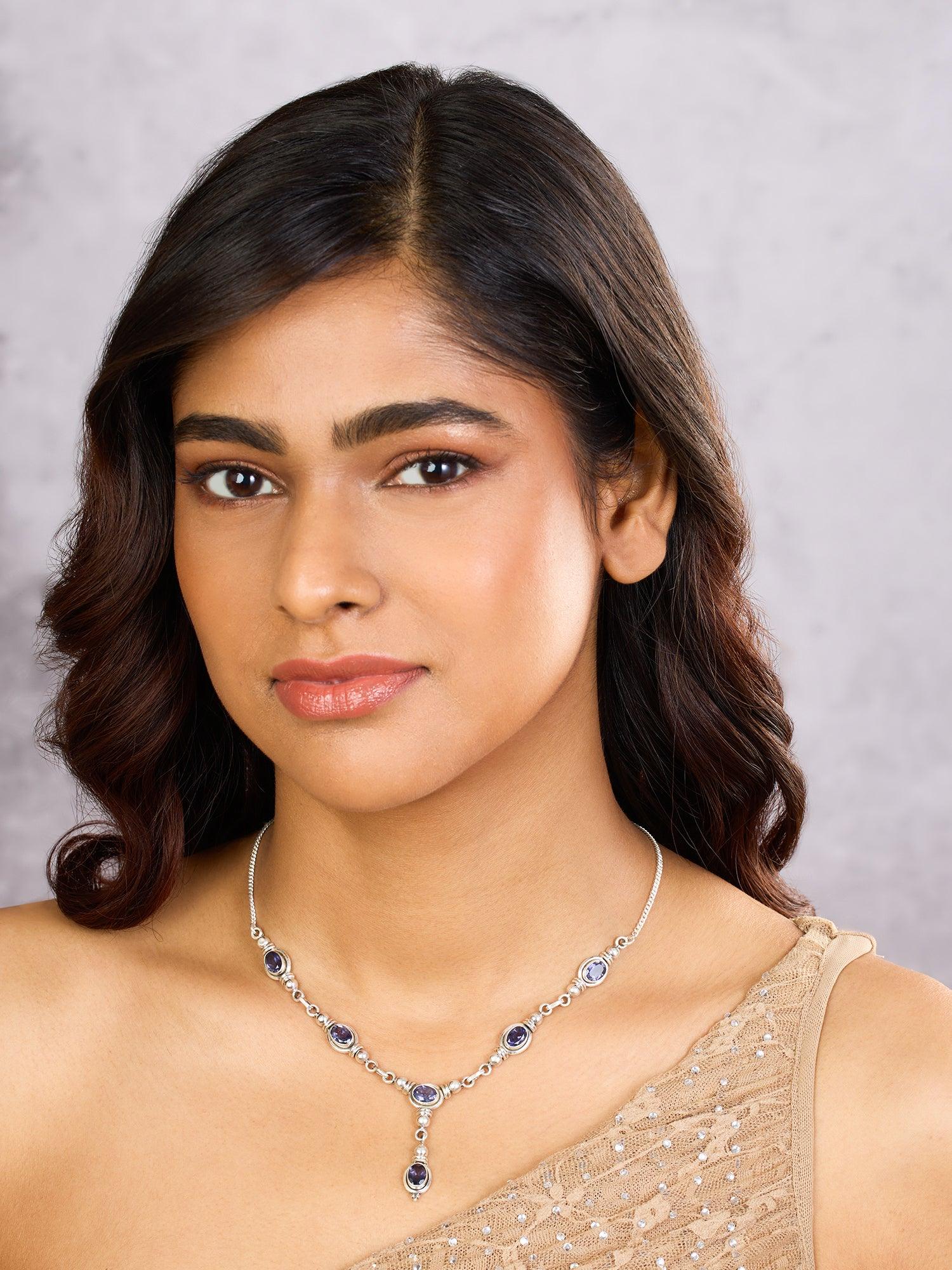 Gleaming Twilight Amethyst Necklace - Dyulokha