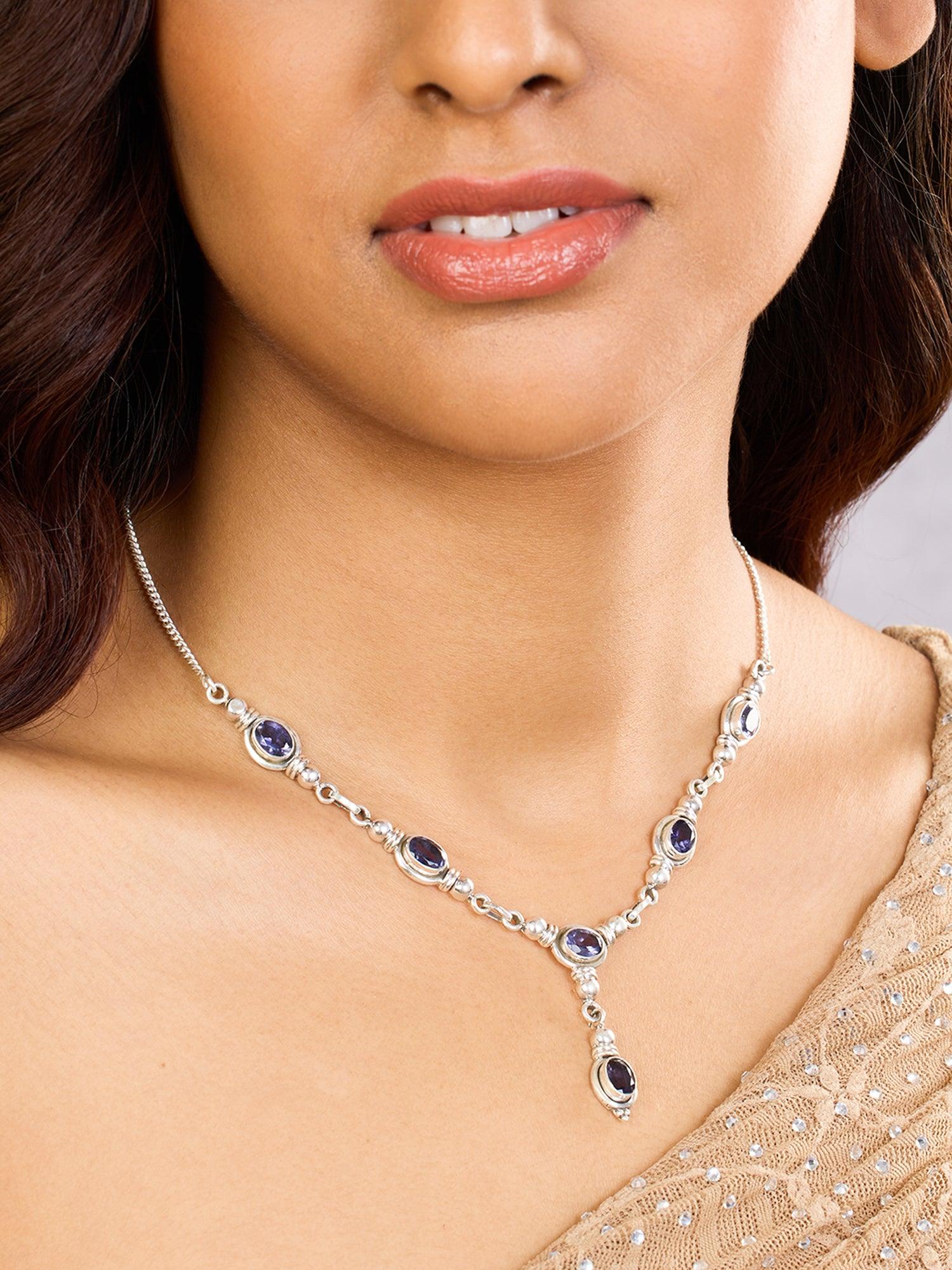 Gleaming Twilight Amethyst Necklace - Dyulokha