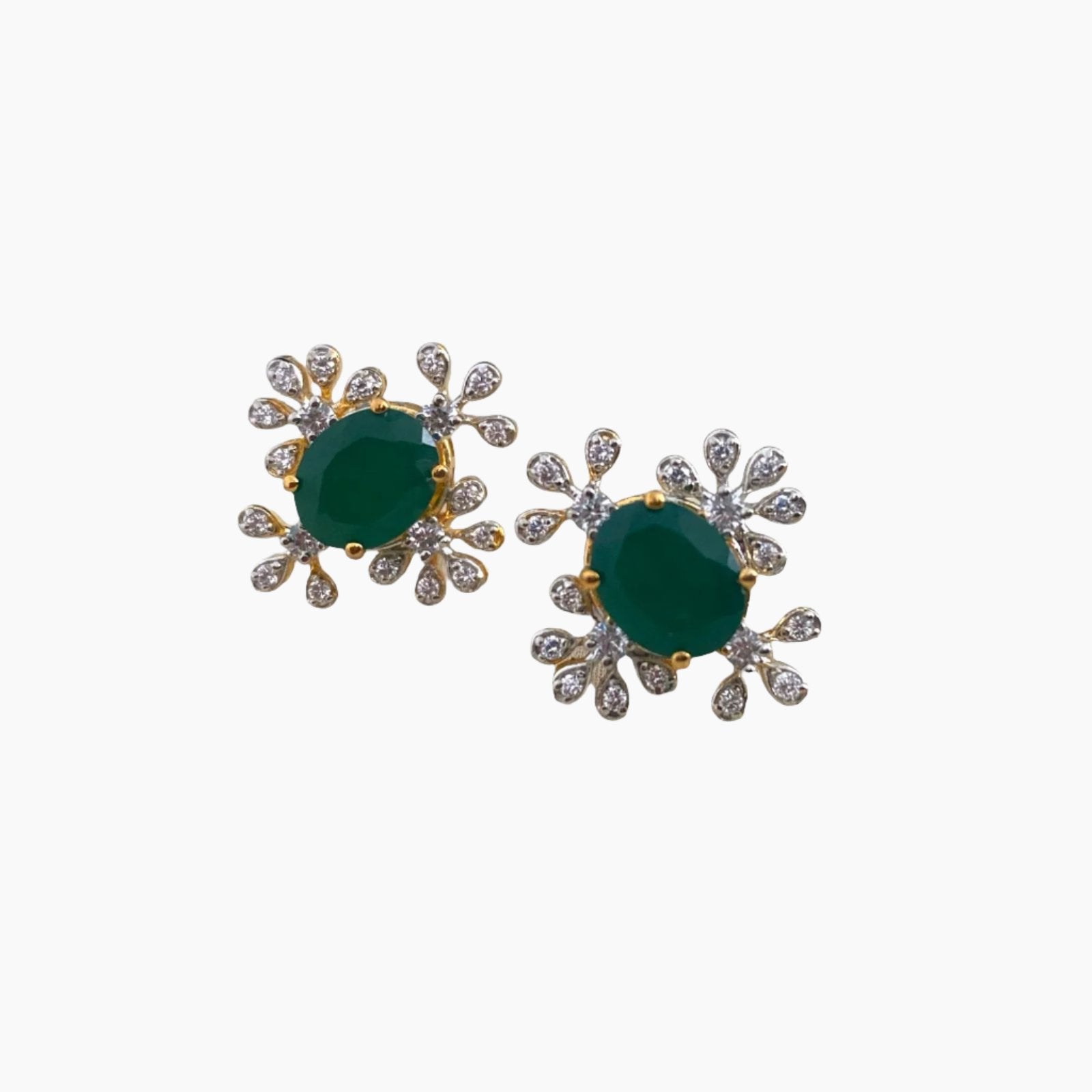 Emerald Glow CZ Earrings