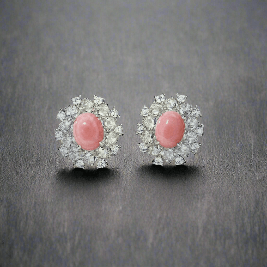 Rose Petal Whispers Studs - Dyulokha