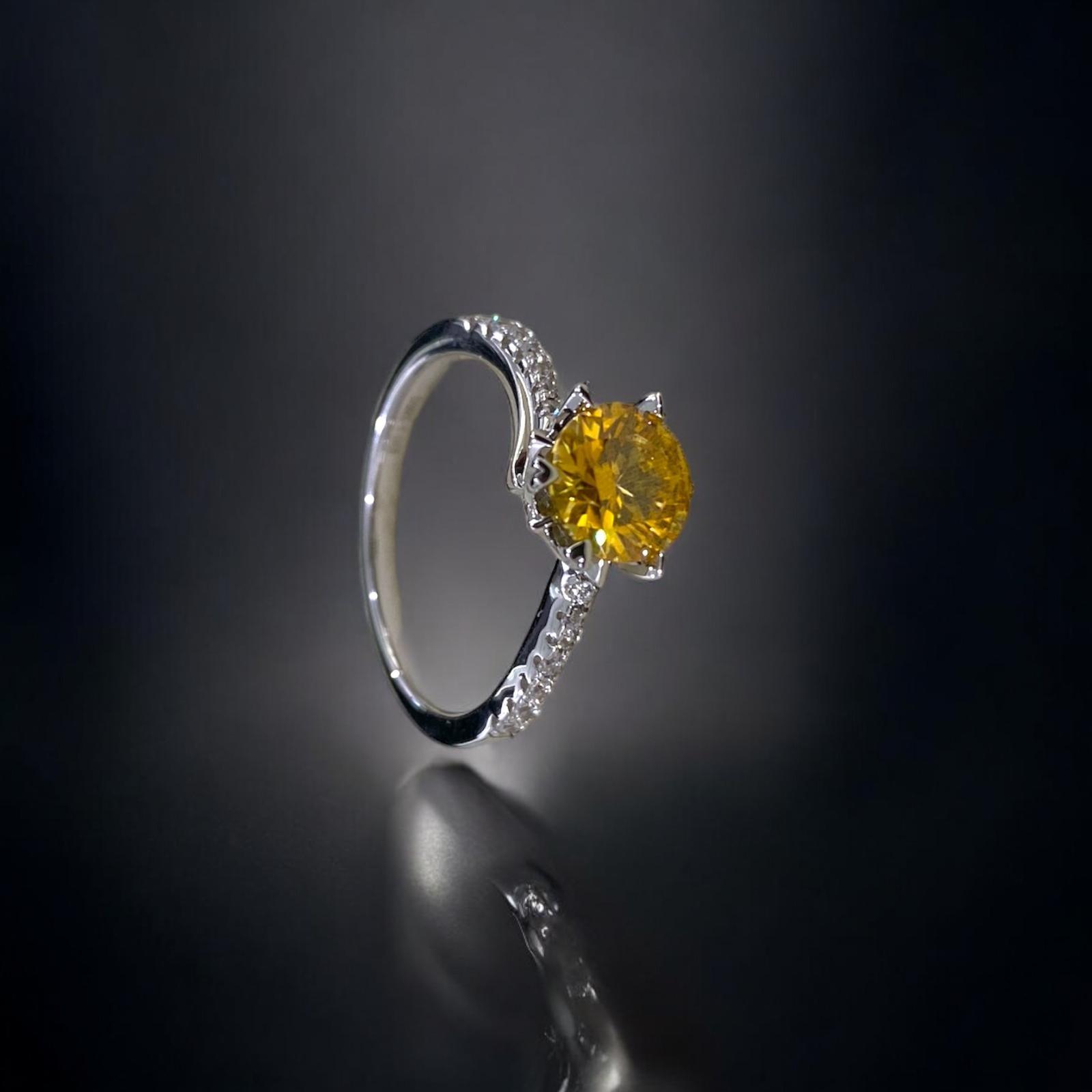 Glamorous Gleam Moissanite Accents Ring - Dyulokha